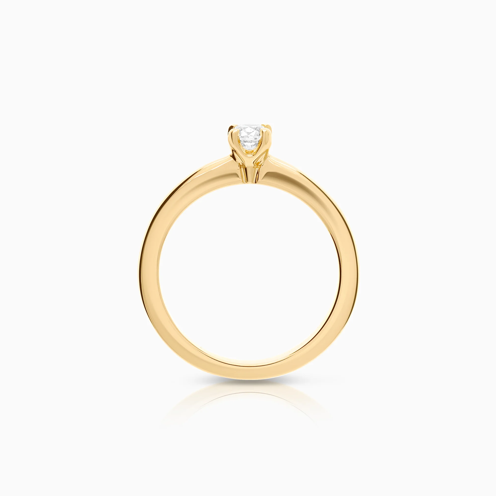 Solitaire ring 0.25ct 18K gold - Image 2