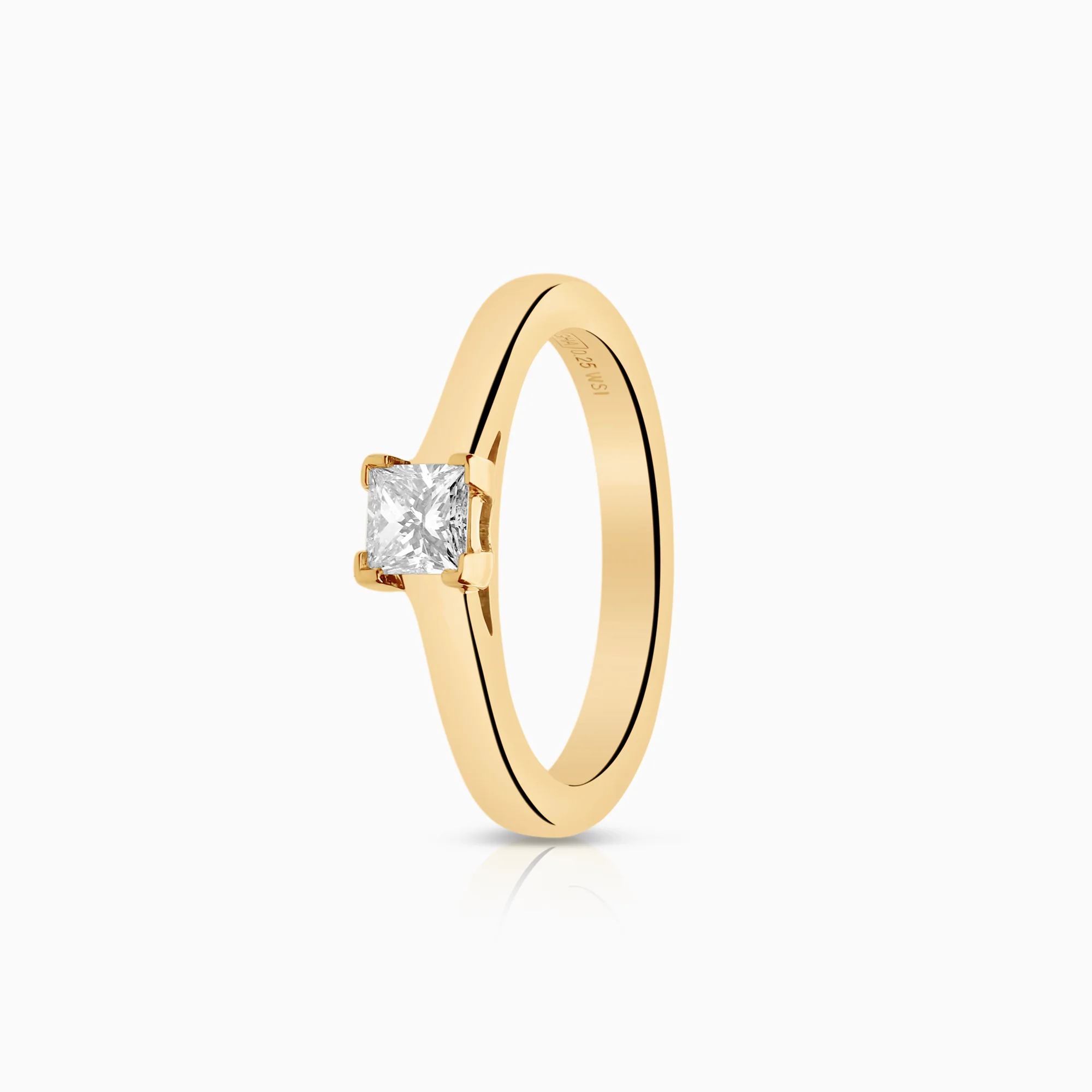 Solitaire ring 0.25ct 18K gold