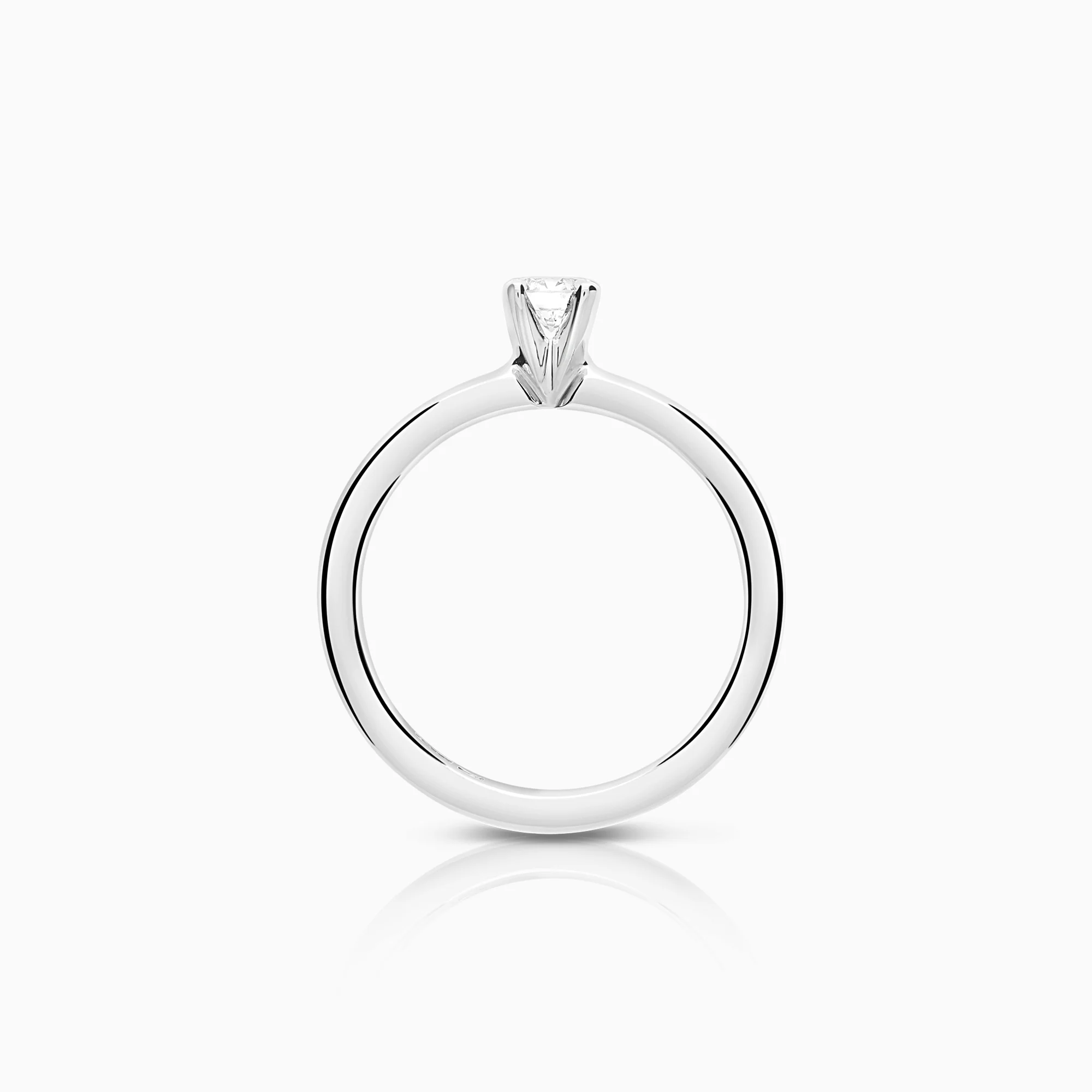 Solitaire ring 0.25ct 18K white gold - Image 2