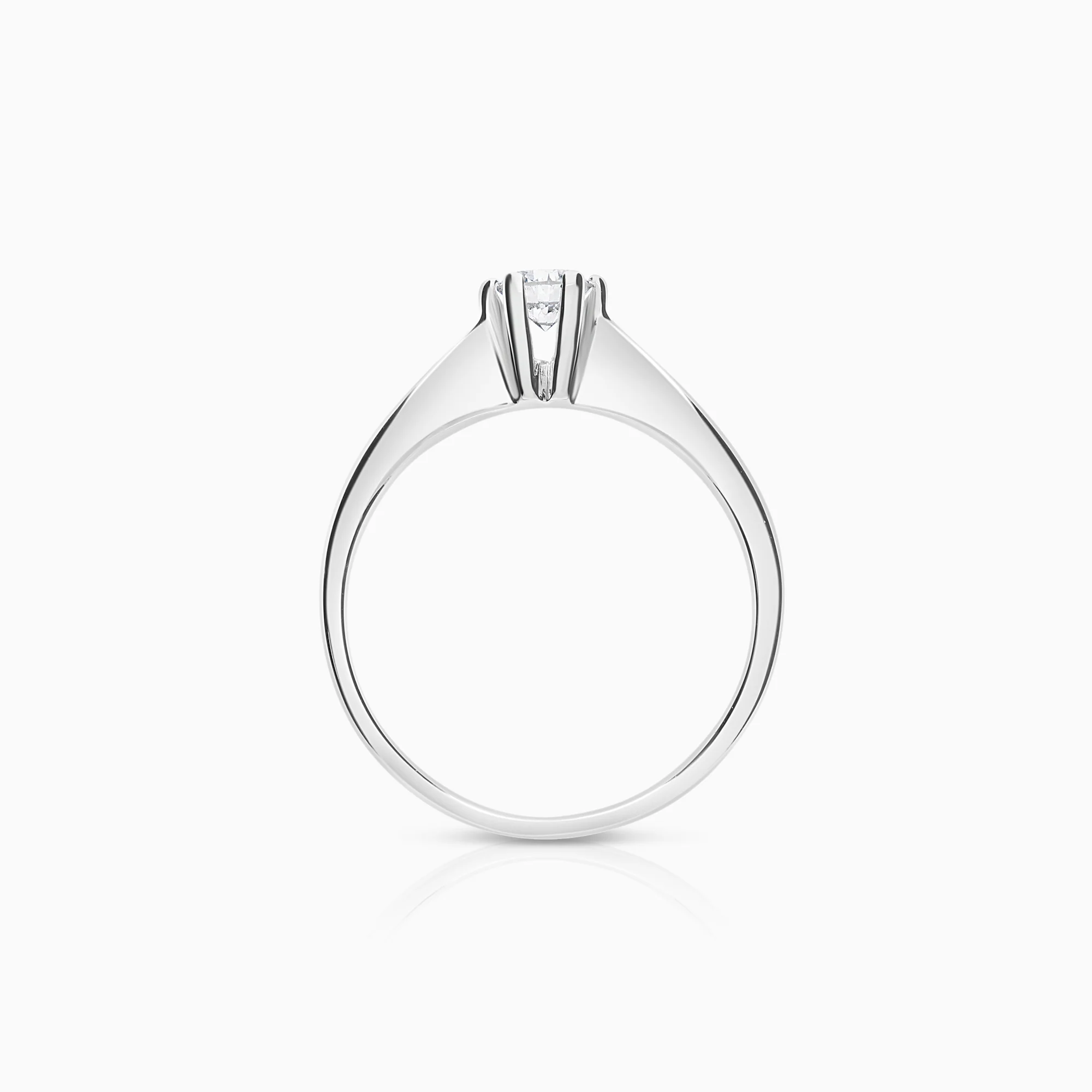 Solitaire ring 0.25ct 18K white gold - Image 2