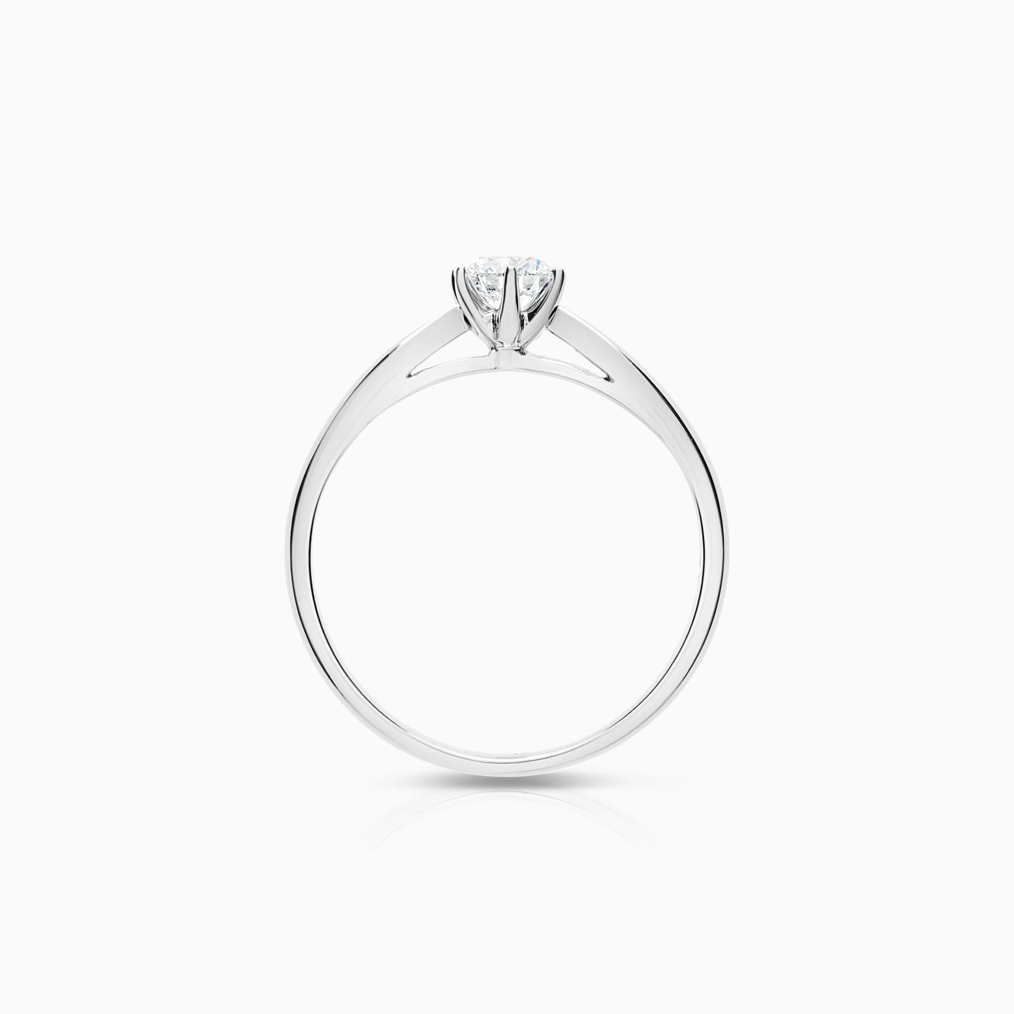 Solitaire ring 0.25ct 18K white gold - Image 2