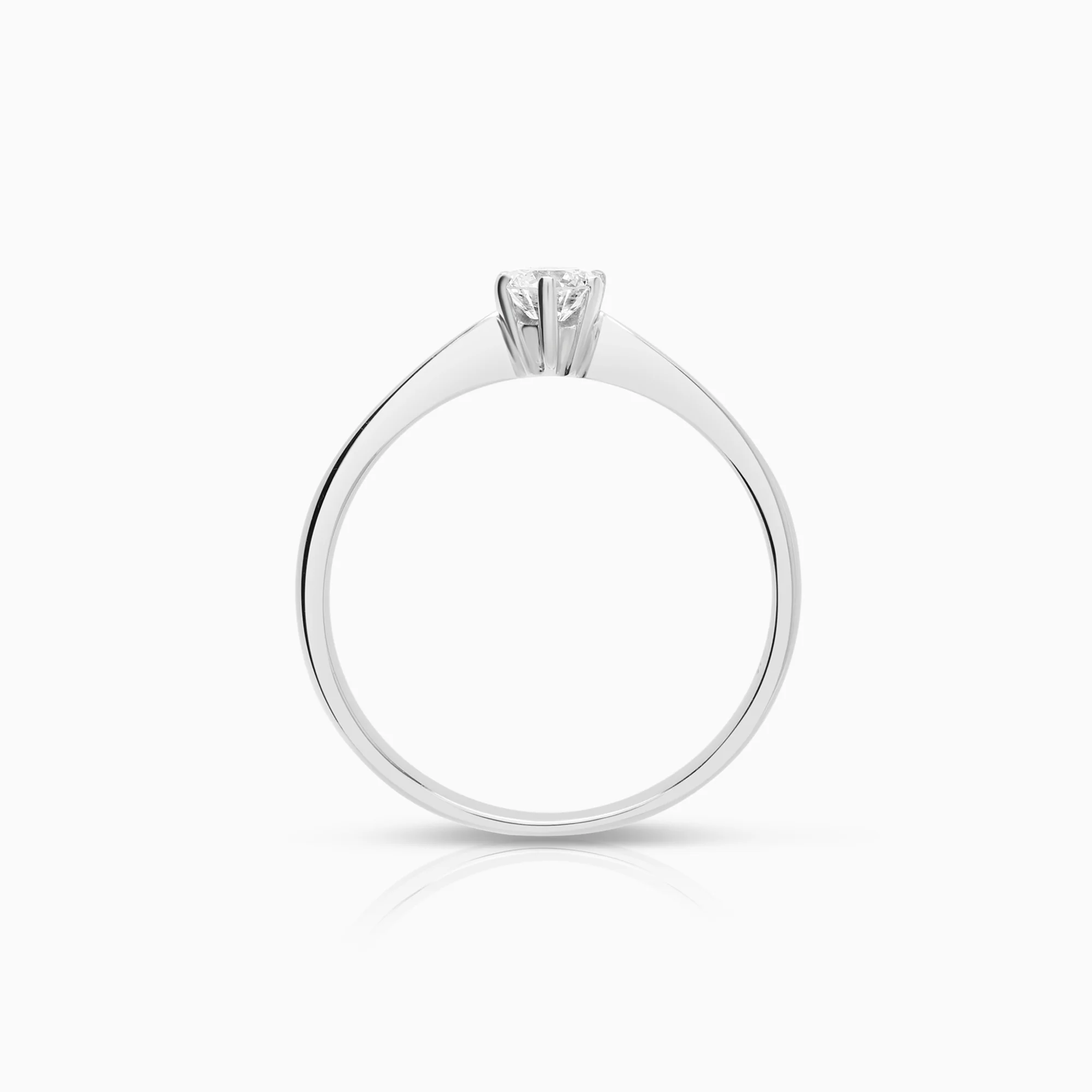 Solitaire ring 0.25ct 18K white gold - Image 2