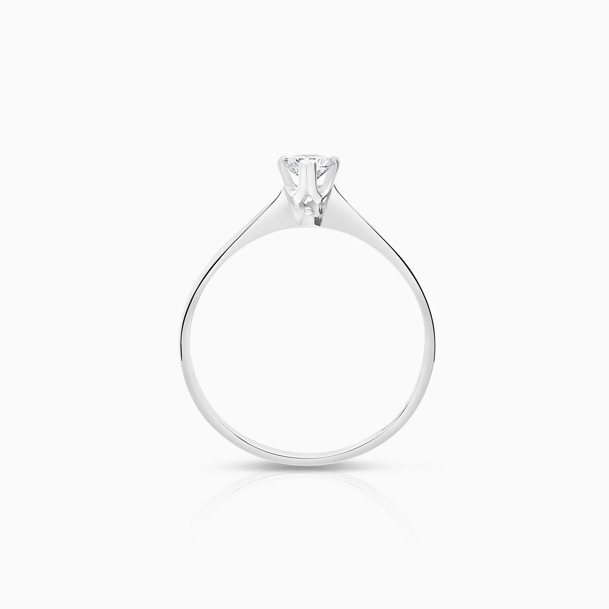 Solitaire ring 0.27ct 18K white gold - Image 2