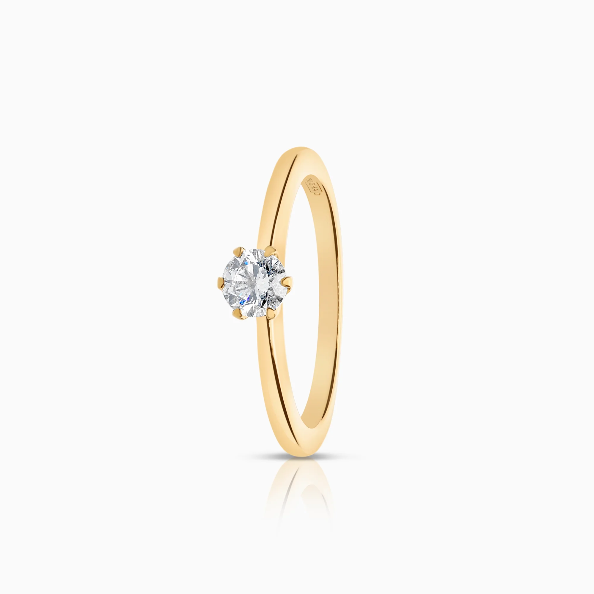 Solitaire ring 0.28ct 18K gold