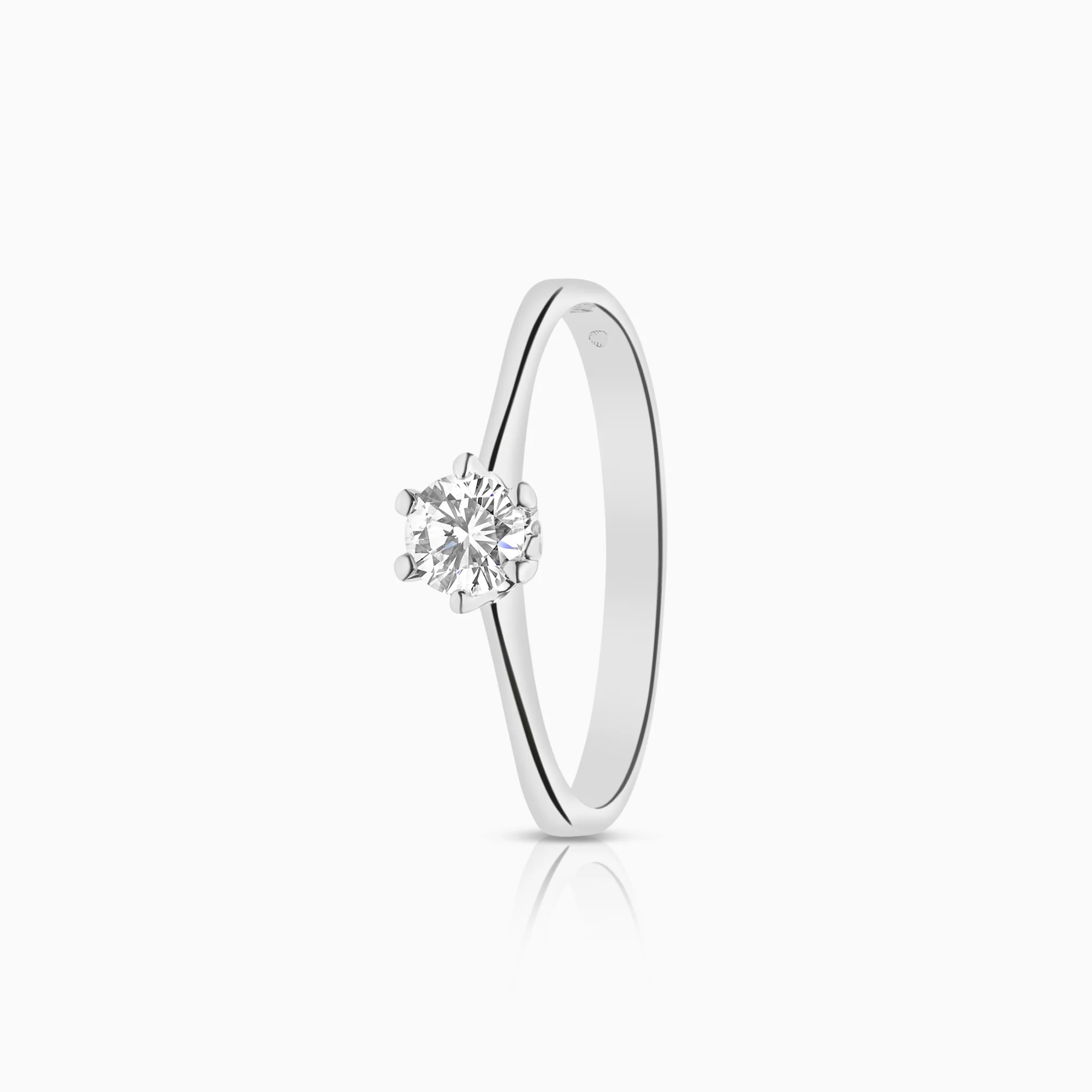 Solitaire ring 0.28ct 18K white gold