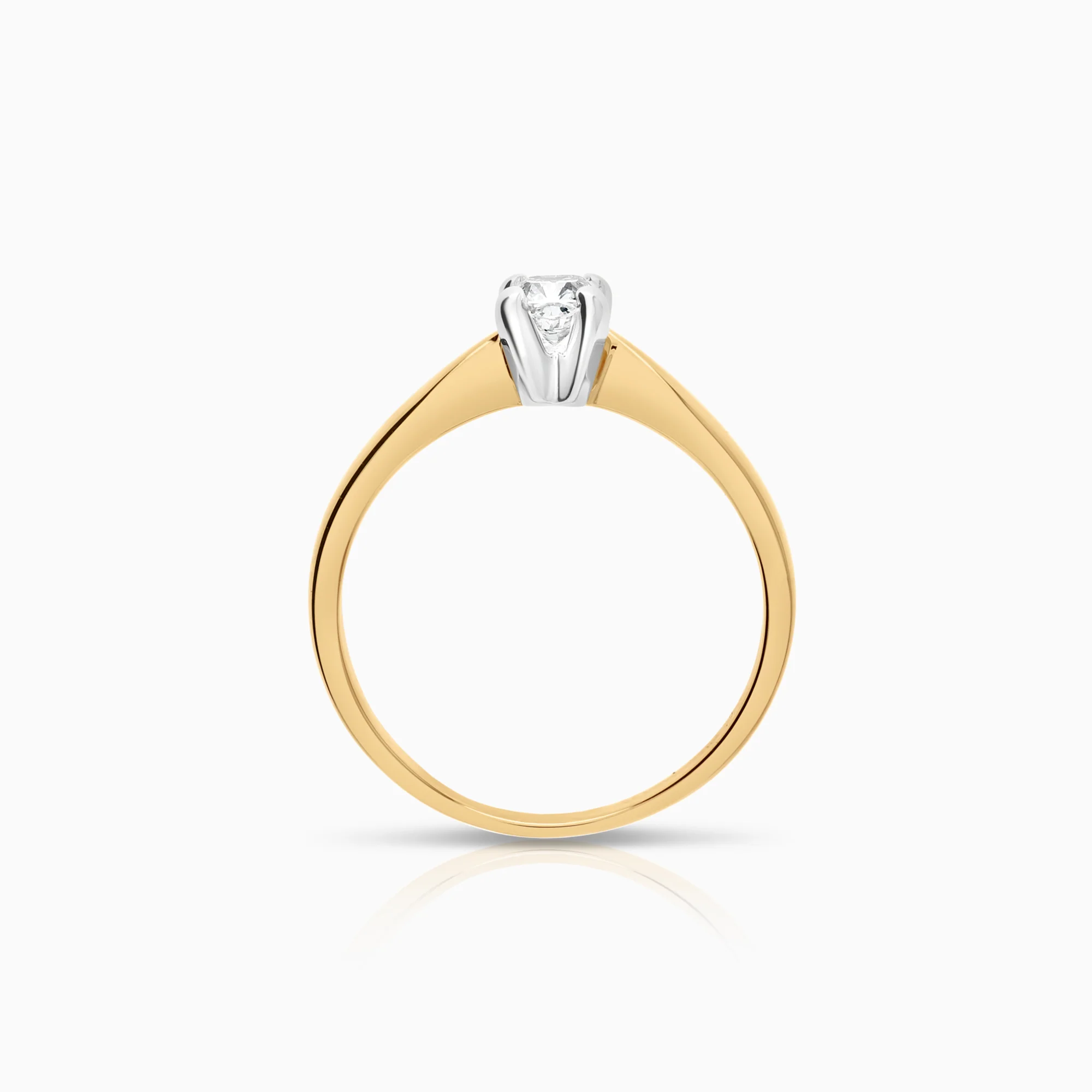 Solitaire ring 0.30ct 14K gold - Image 2