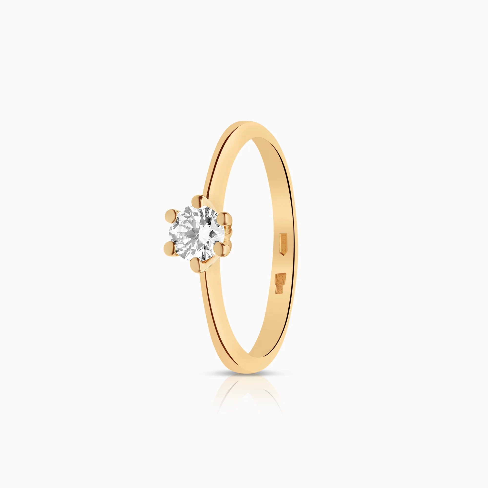 Solitaire ring 0.30ct 14K gold