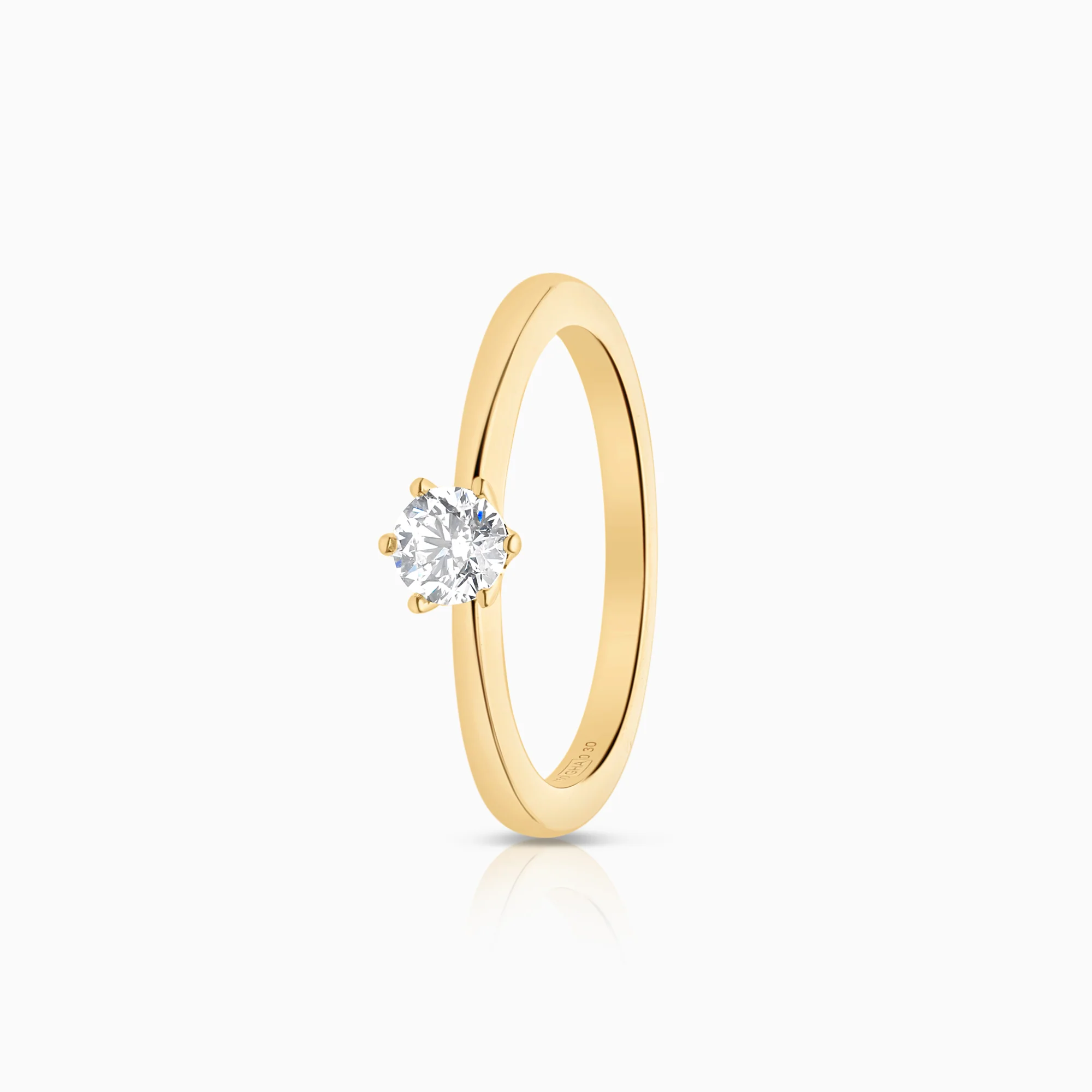 Solitaire ring 0.30ct 18K gold