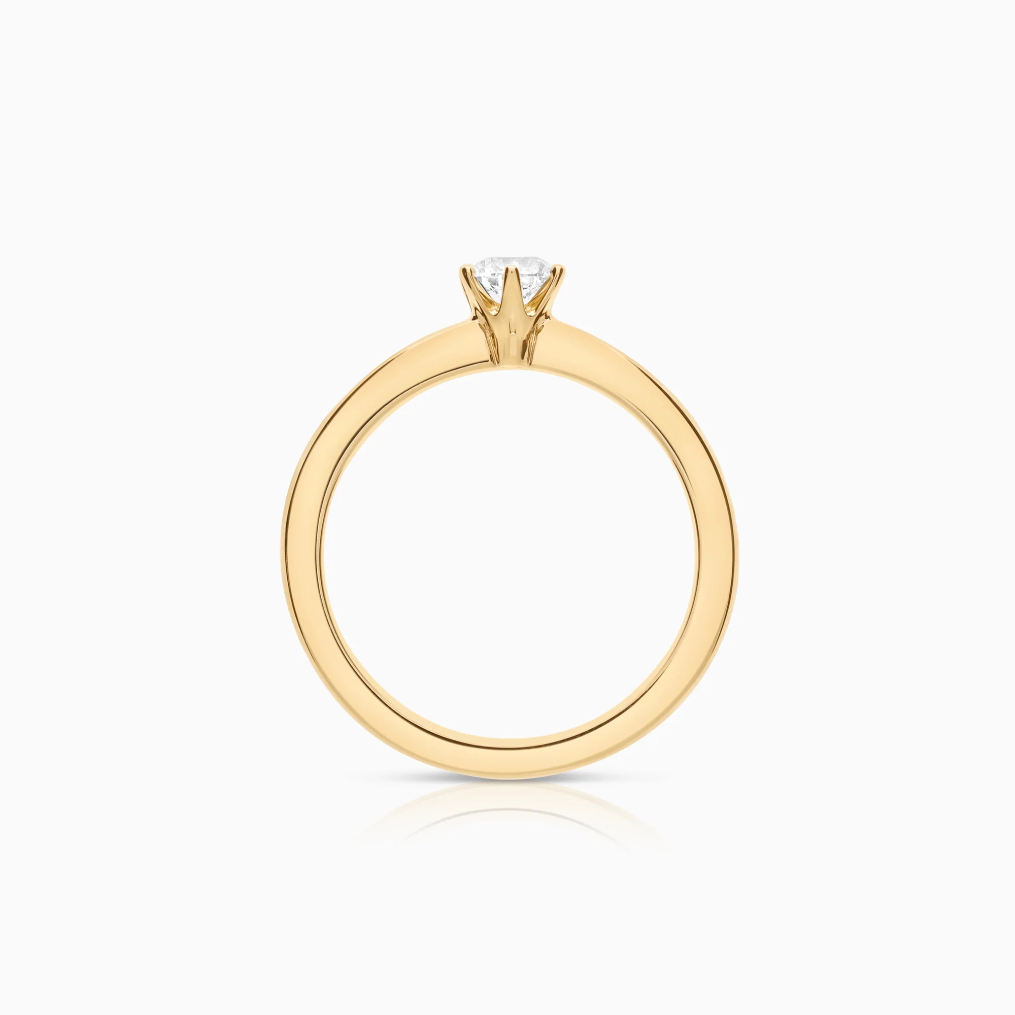 Solitaire ring 0.30ct 18K gold - Image 2