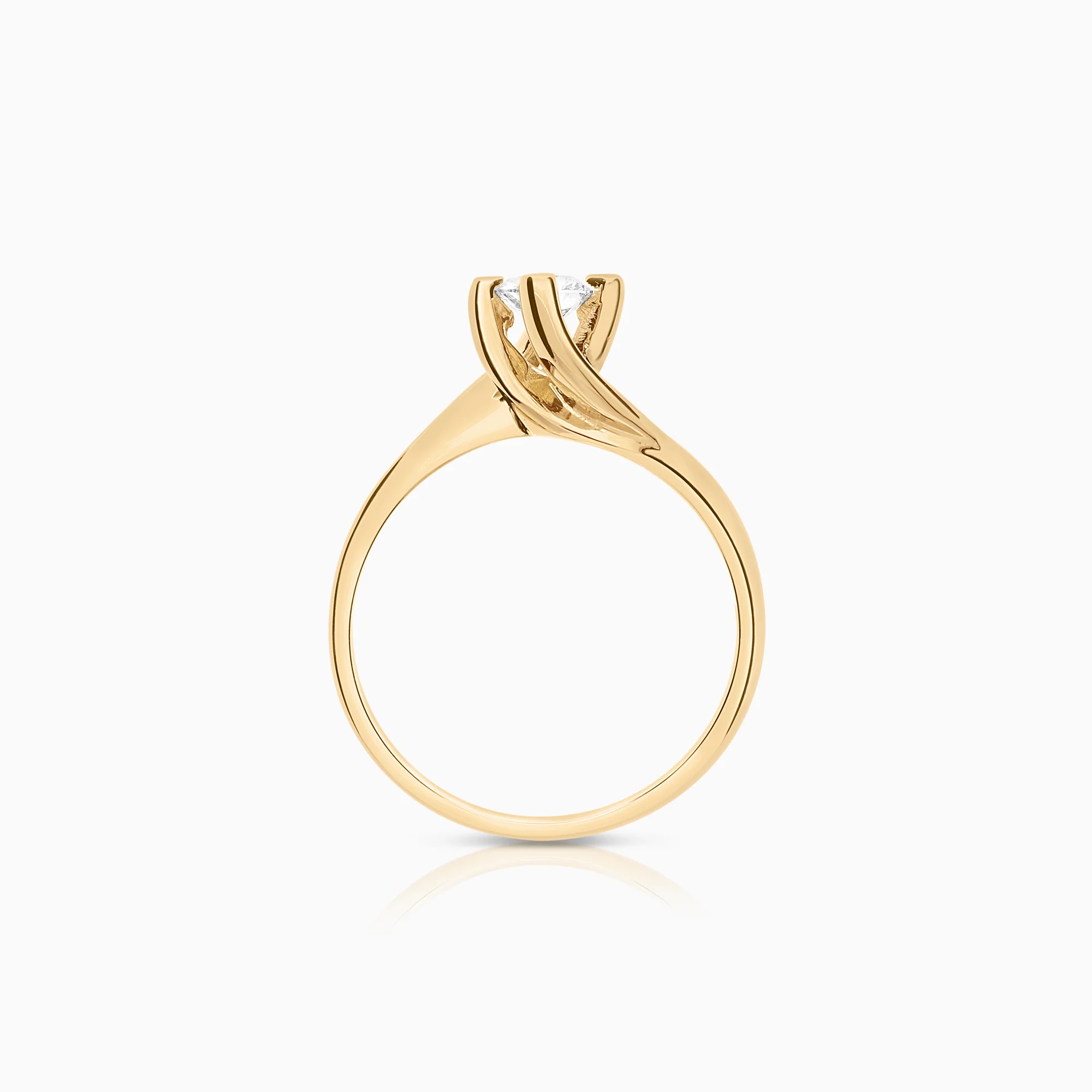 Solitaire ring 0.30ct 18K gold - Image 2