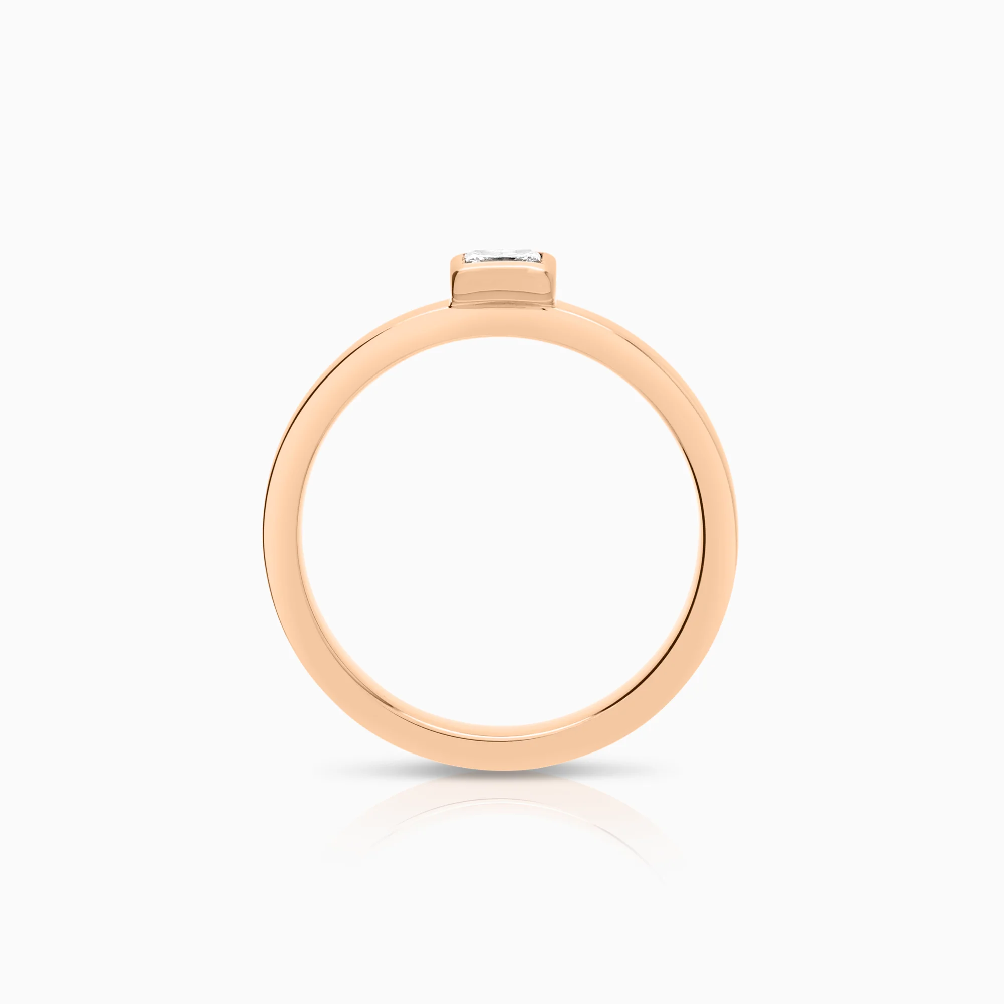 Solitaire ring 0.30ct 18K rose gold - Image 2