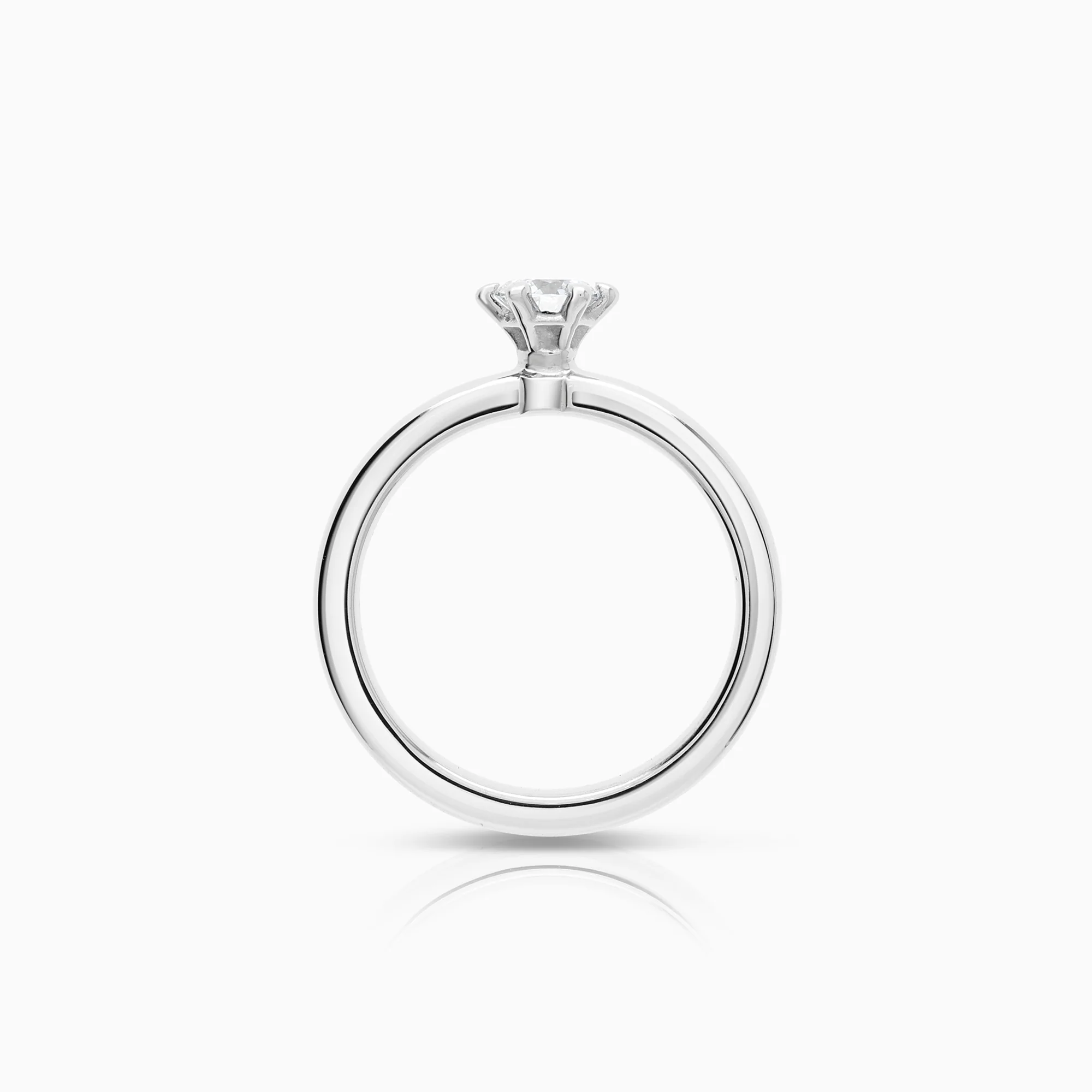 Solitaire ring 0.30ct 18K white gold - Image 2