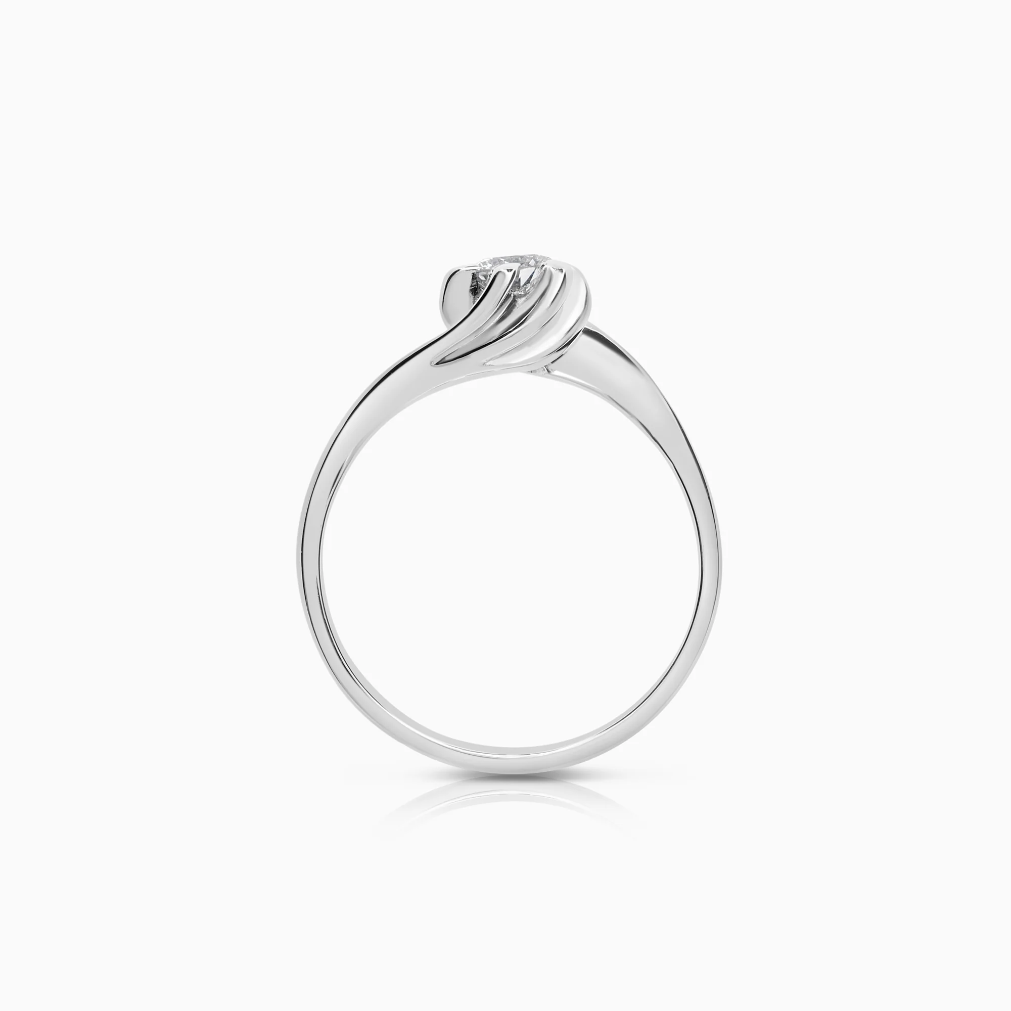 Solitaire ring 0.32ct 18K gold - Image 2