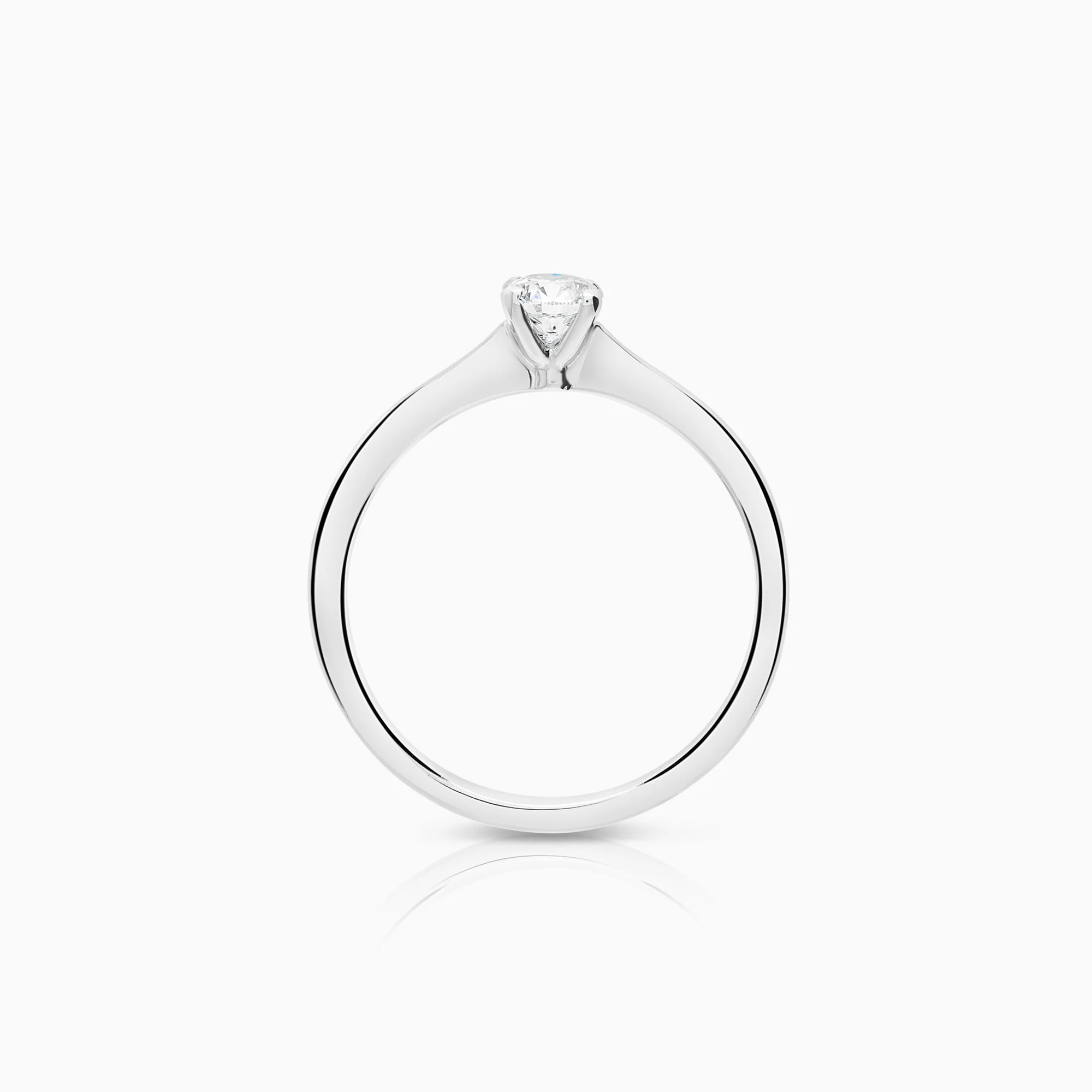 Solitaire ring 0.34ct 18K white gold - Image 2
