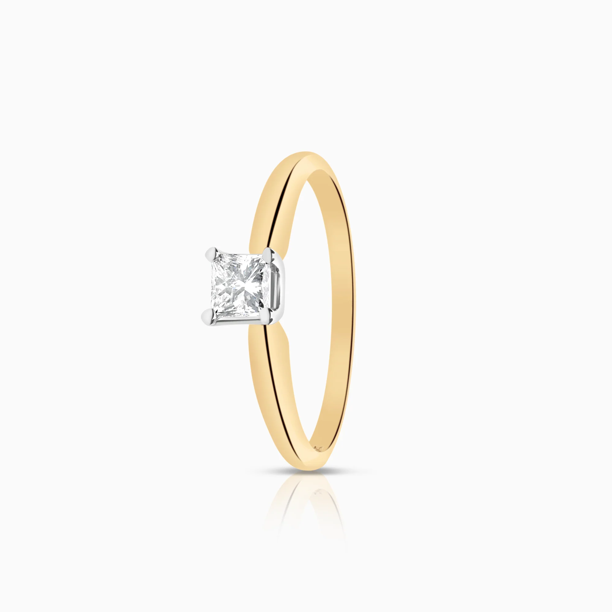 Solitaire ring 0.35ct 14K gold
