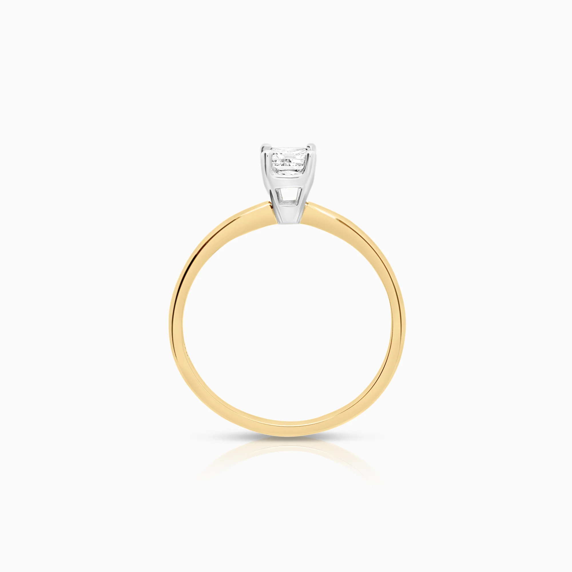 Solitaire ring 0.35ct 14K gold - Image 2