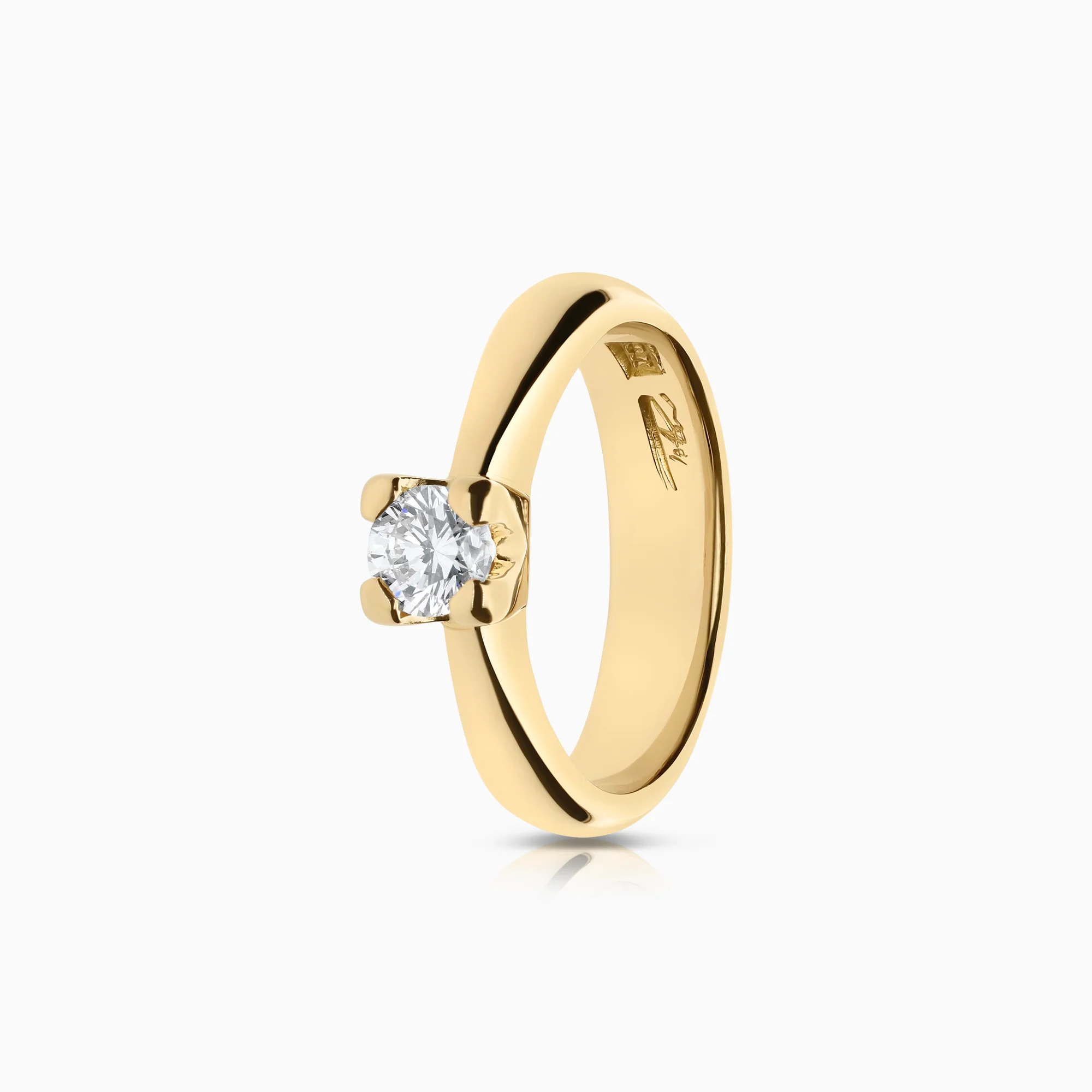 Solitaire ring 0.35ct 18K gold