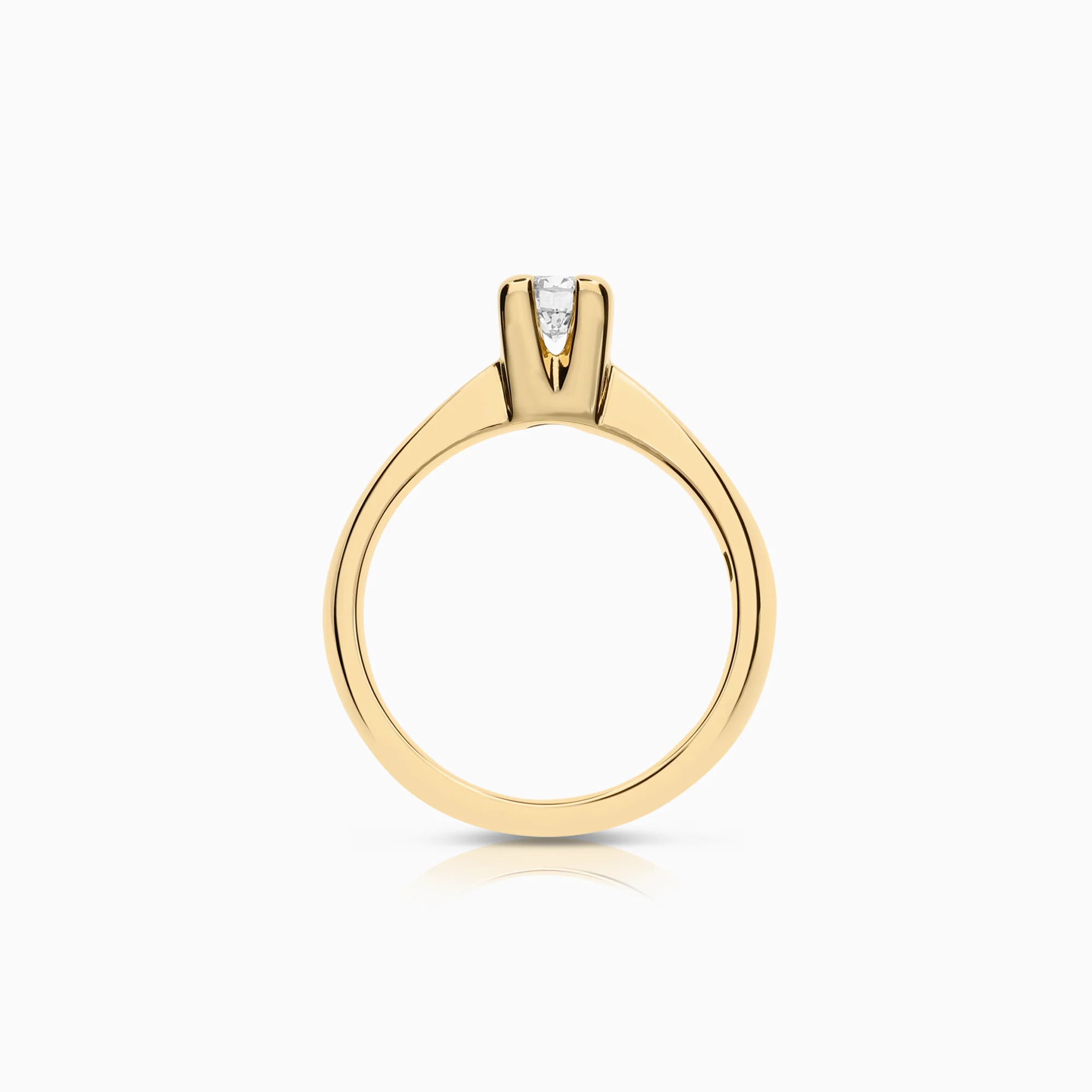 Solitaire ring 0.35ct 18K gold - Image 2