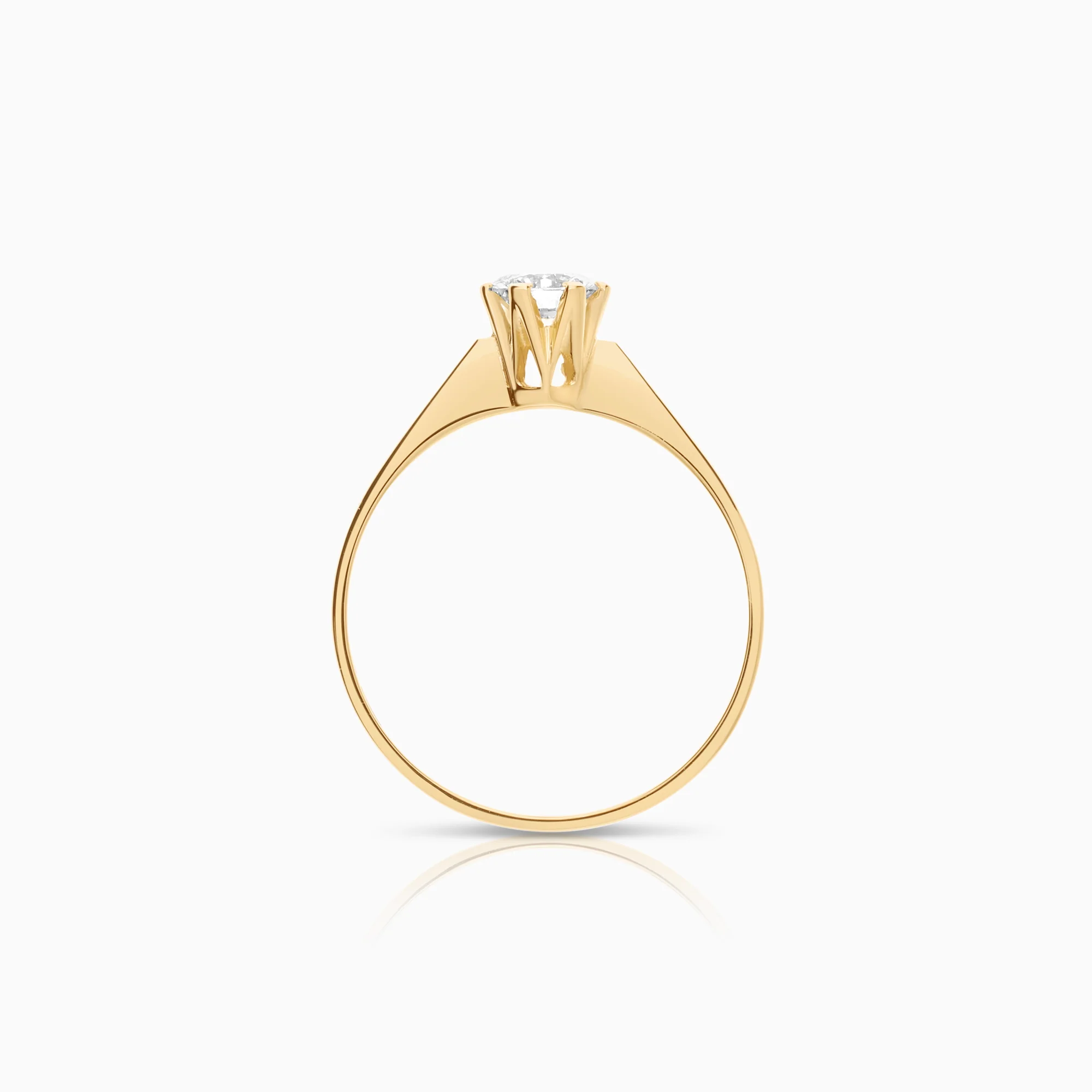 Solitaire ring 0.36ct 18K gold - Image 2