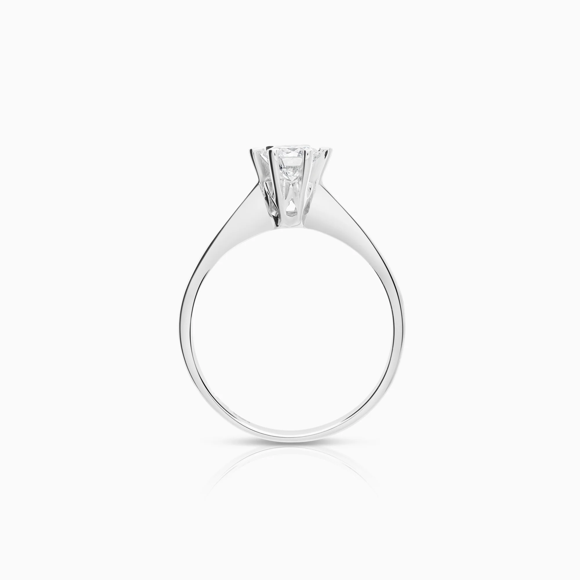 Solitaire ring 0.39ct 18K white gold - Image 2