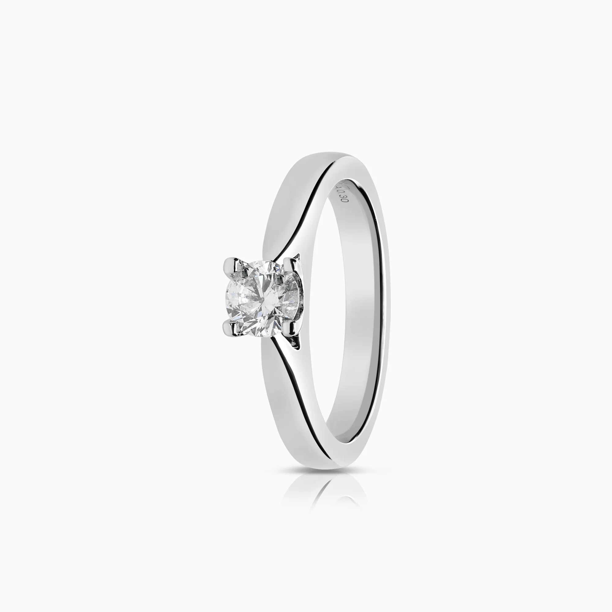 Solitaire ring 0.30ct 18K gold