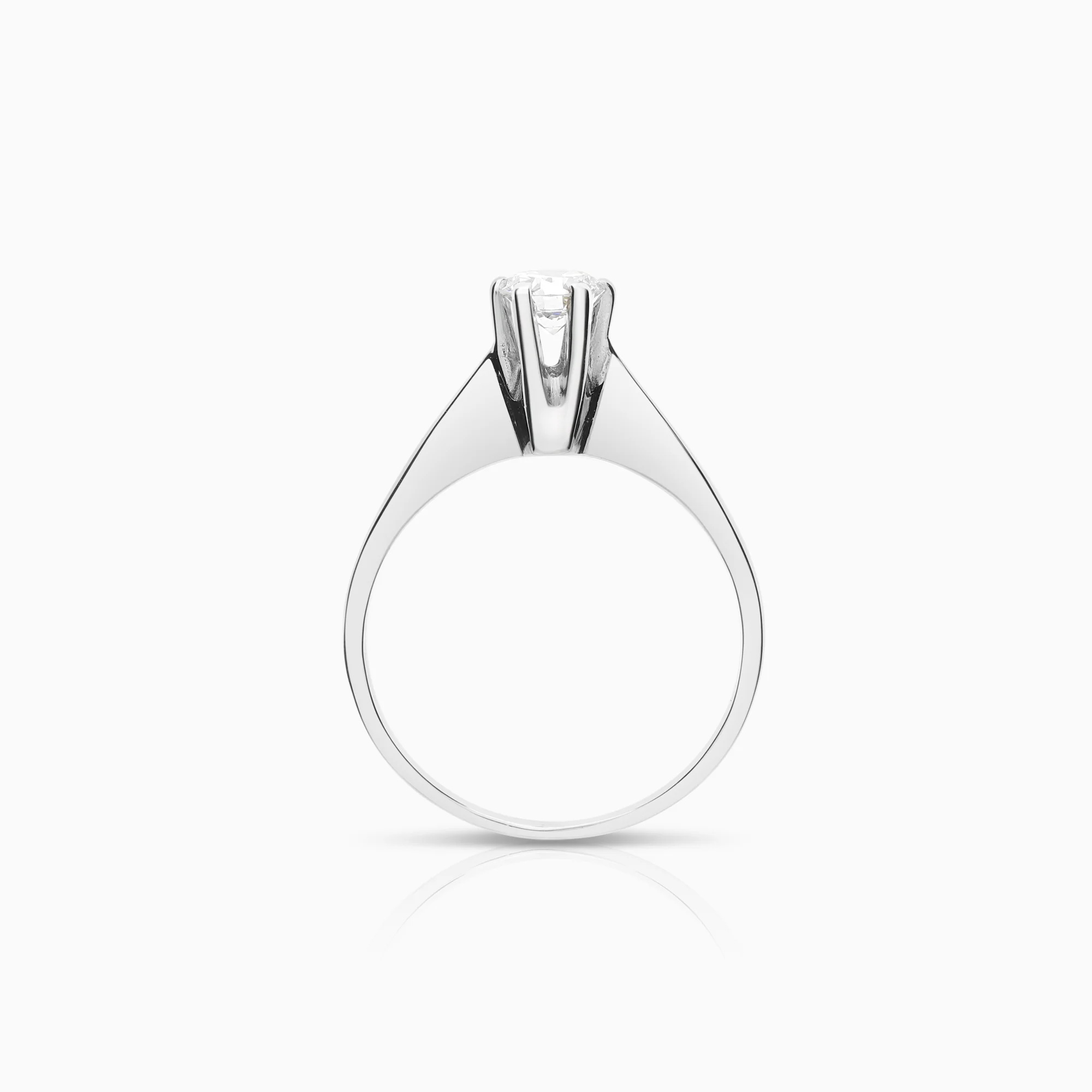 Solitaire ring 0.40ct 14K white gold - Image 2