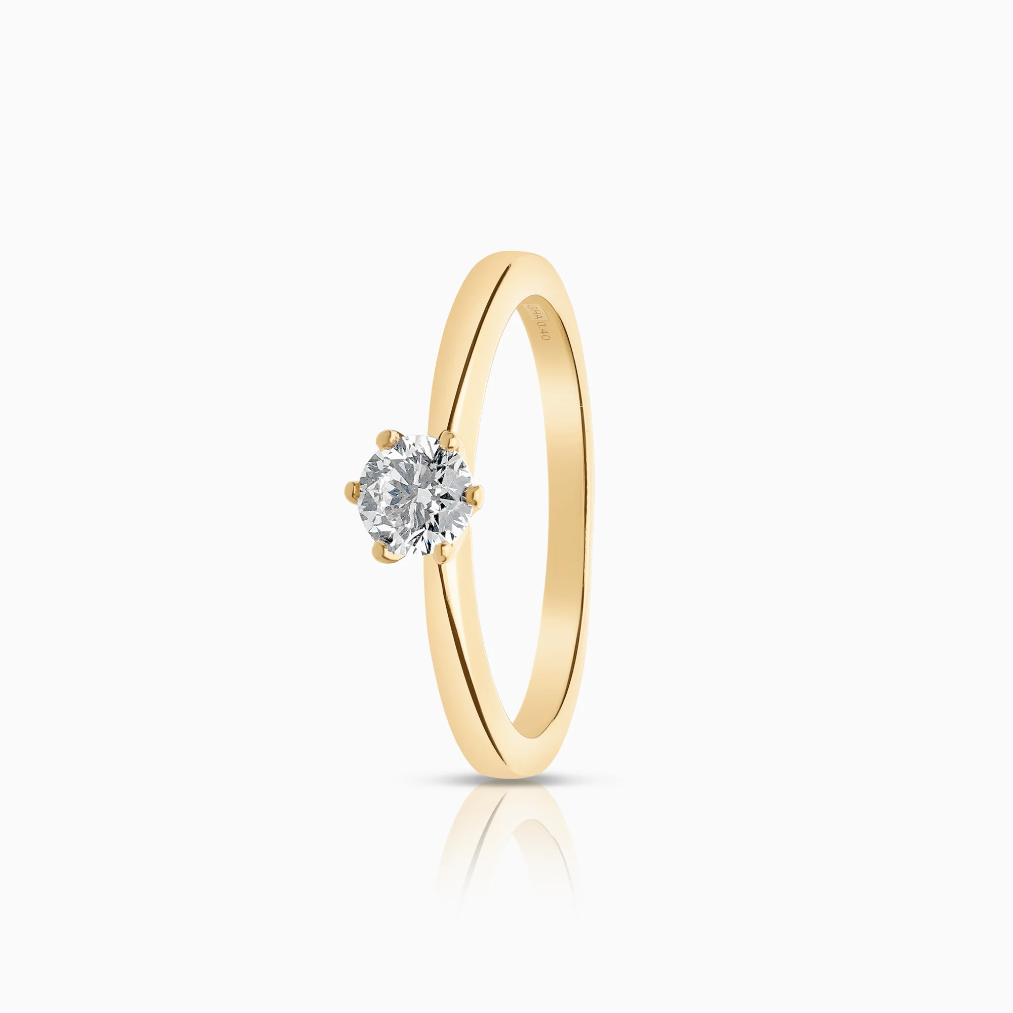 Solitaire ring 0.40ct 18K gold