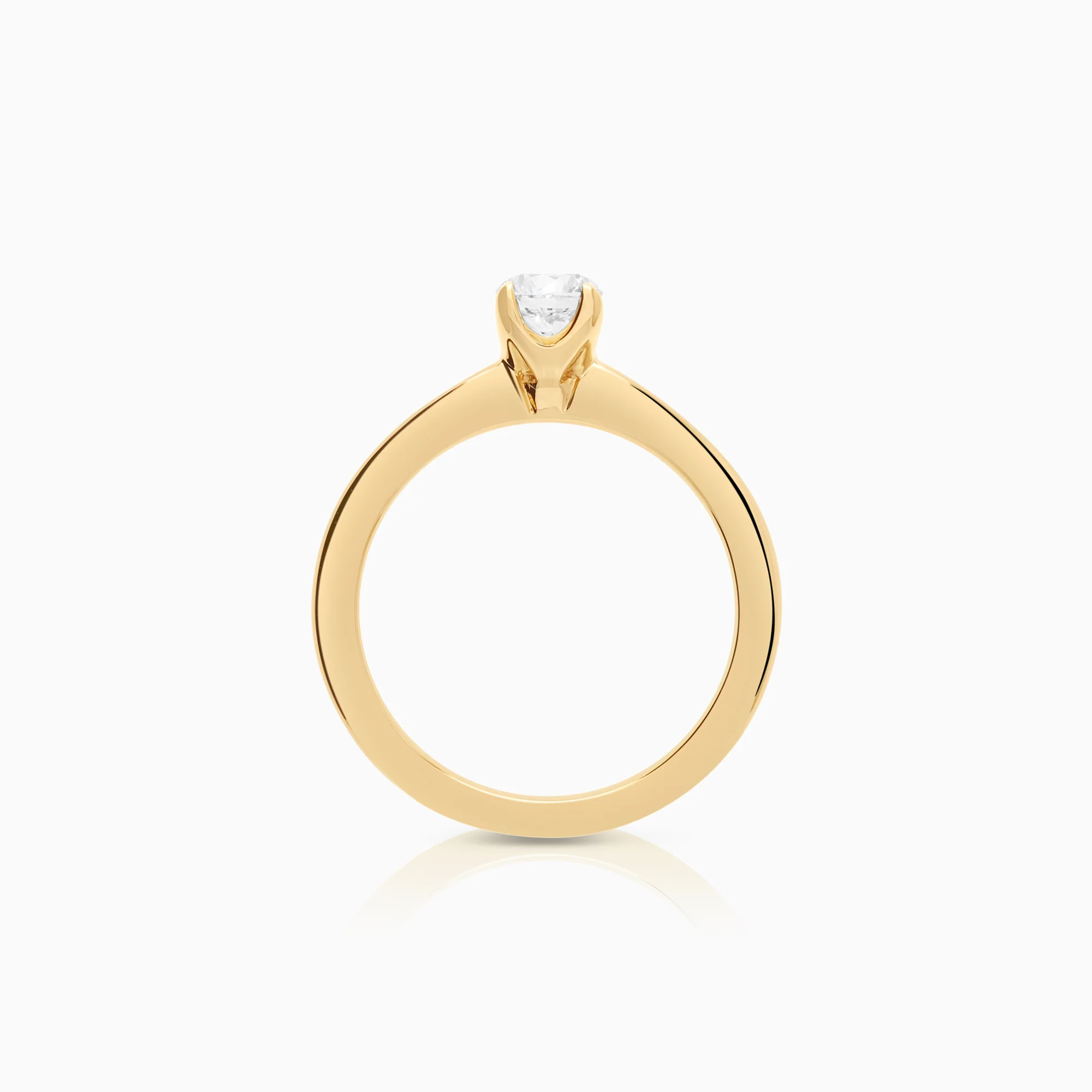 Solitaire ring 0.40ct 18K gold - Image 2