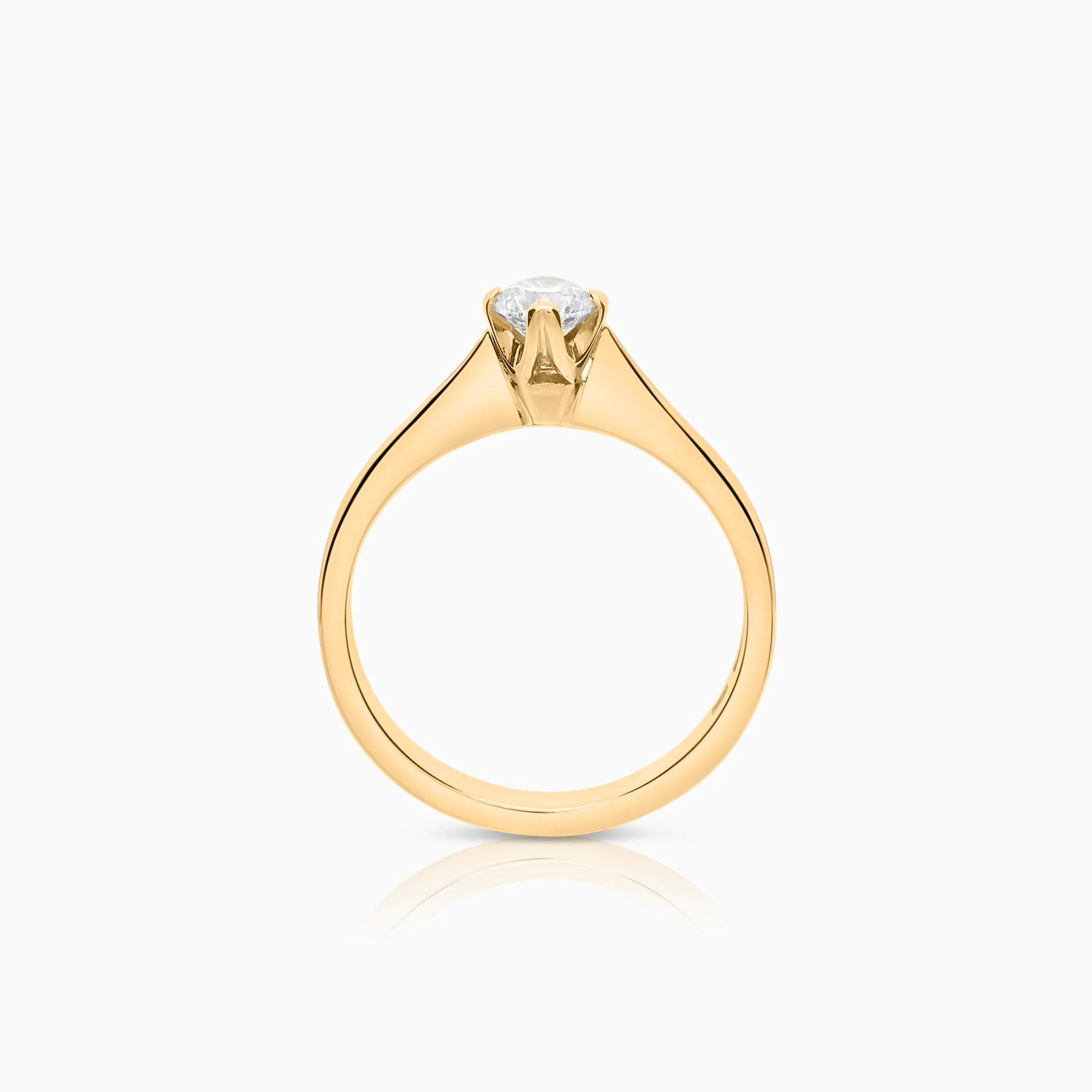 Solitaire ring 0.40ct 18K rose gold - Image 2