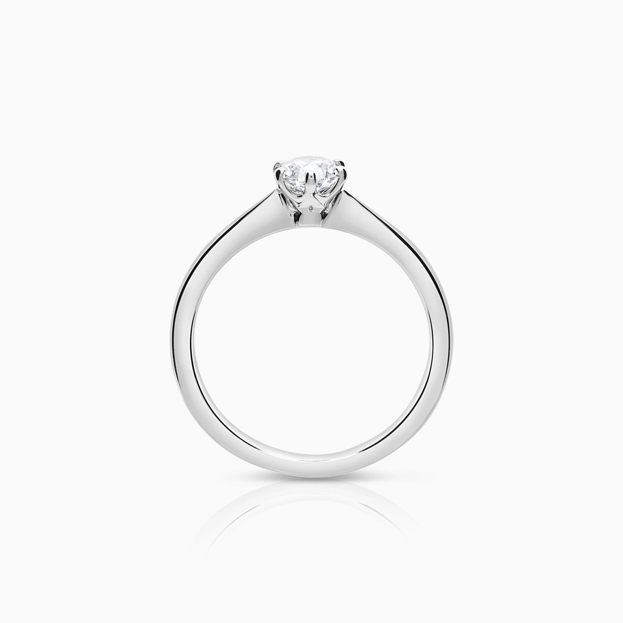 Solitaire ring 0.40ct 18K white gold - Image 2