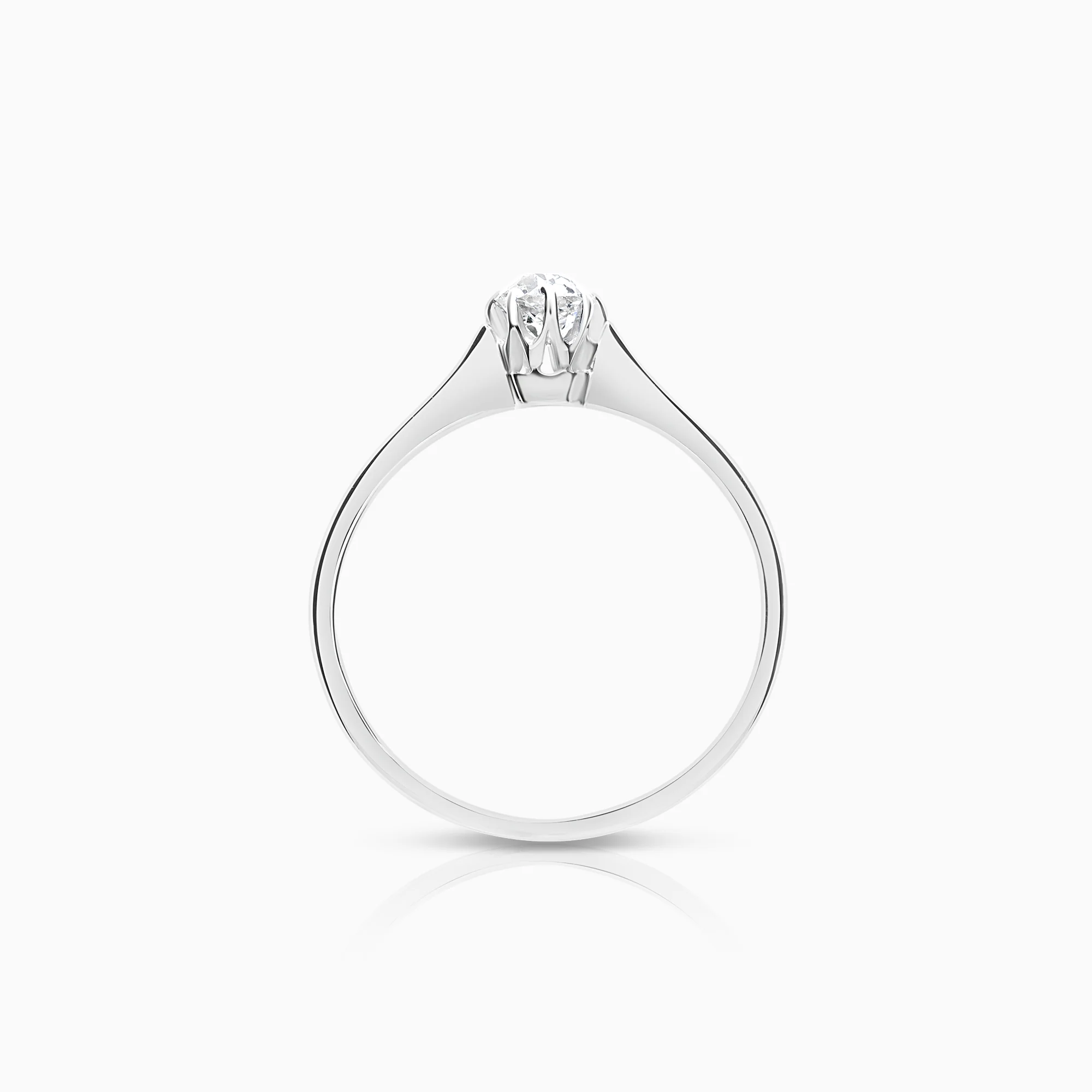 Solitaire ring 0.40ct 18K white gold - Image 2