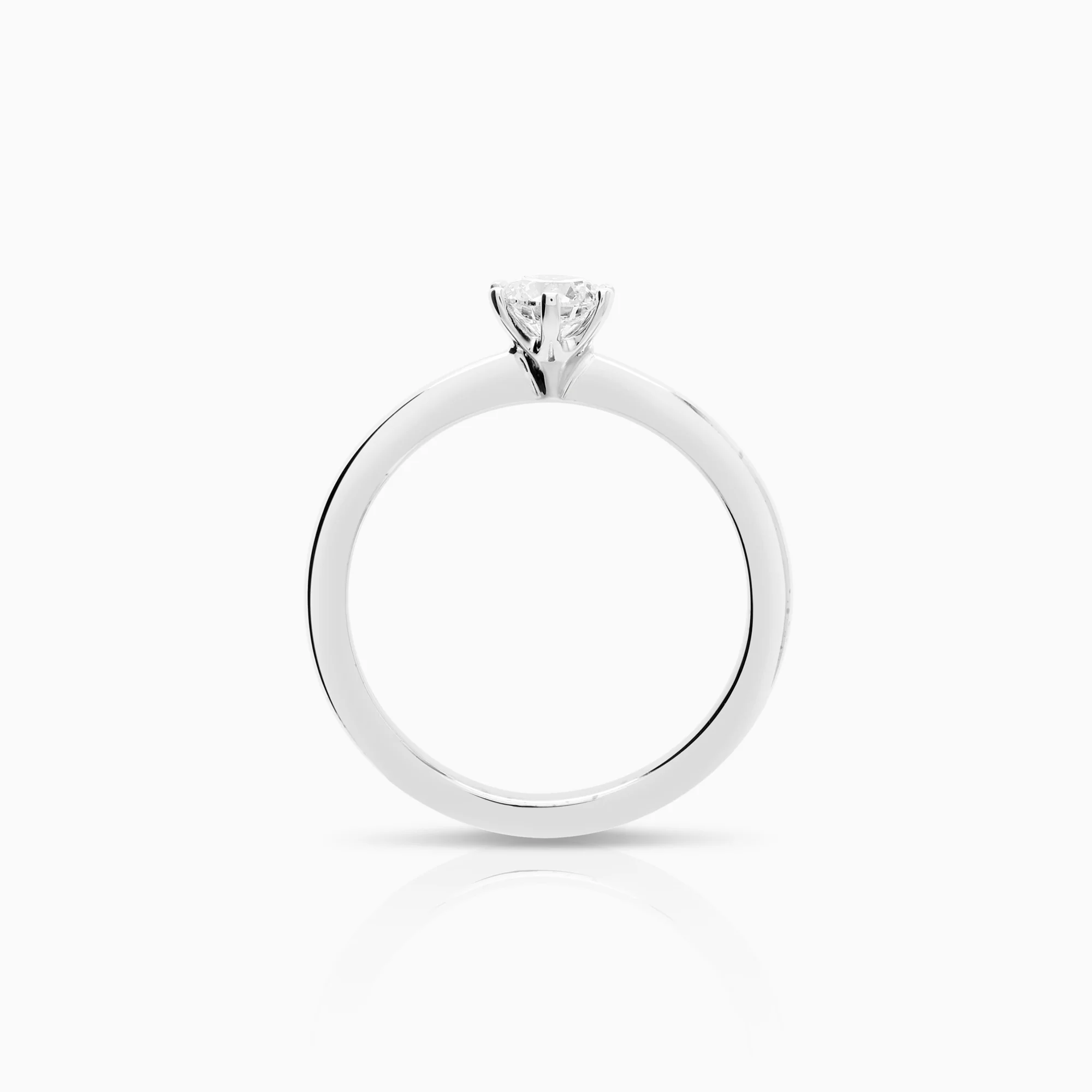 Solitaire ring 0.40ct 18K white gold - Image 2