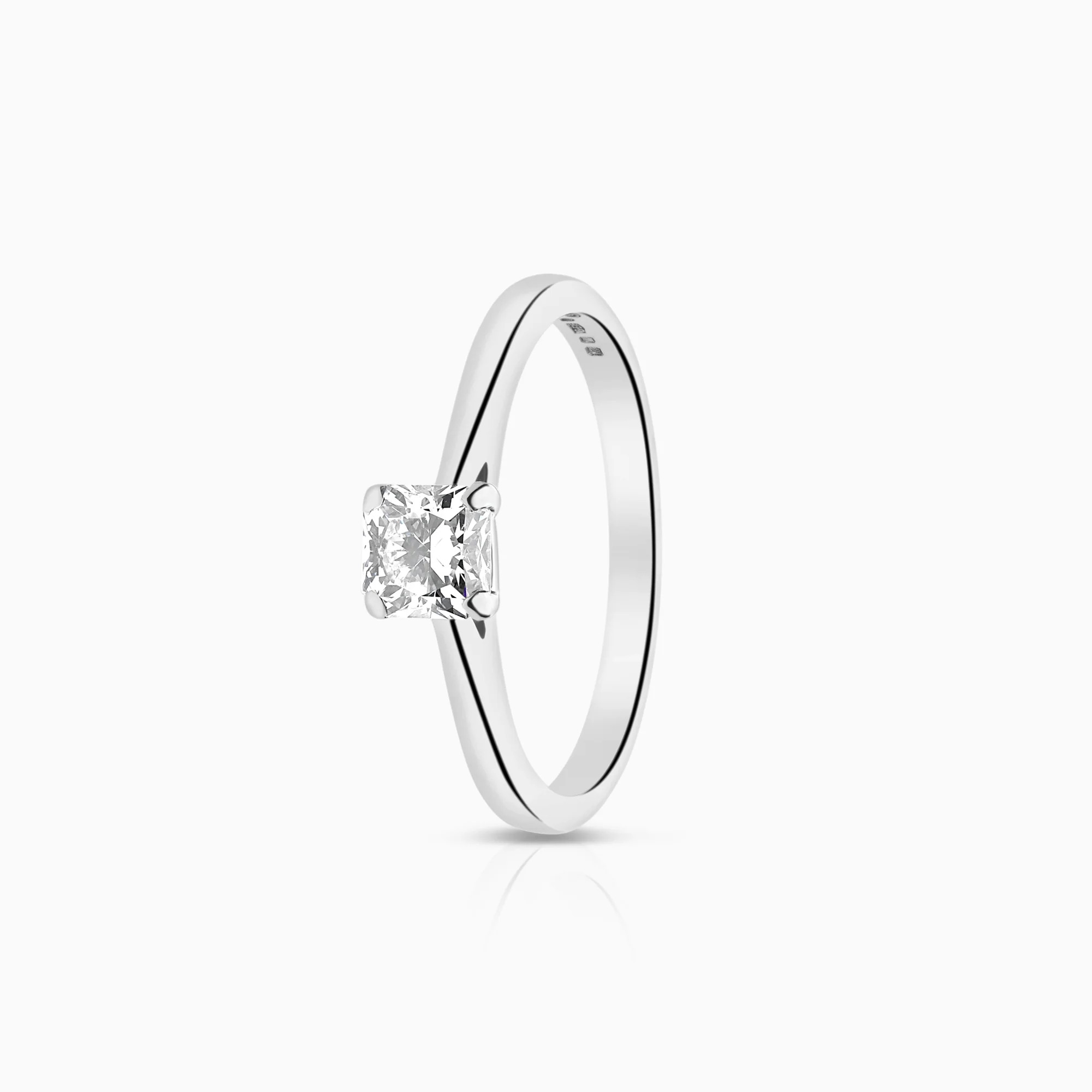 Solitaire ring 0.40ct 950 platinum