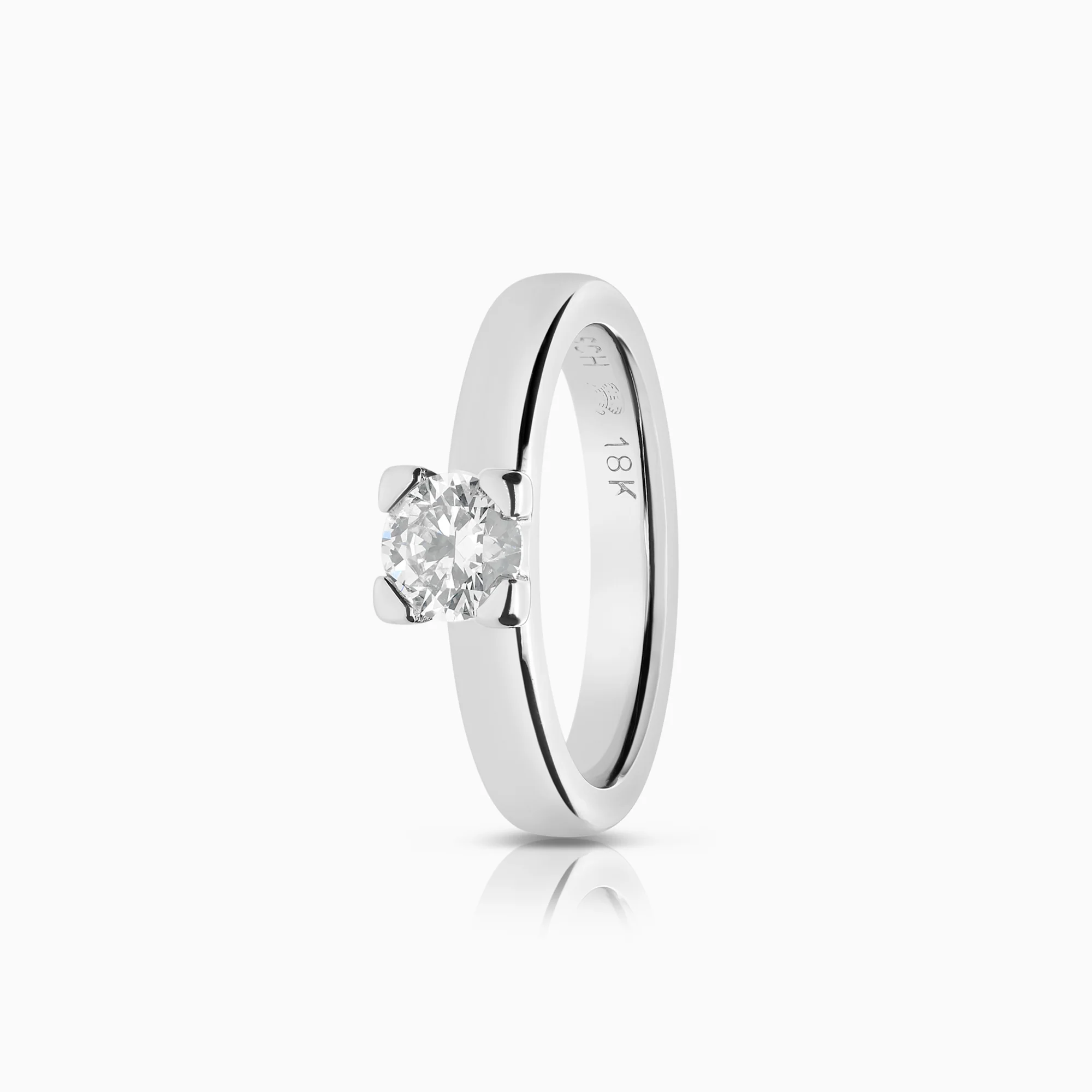 Solitaire ring 0.41ct 18K gold