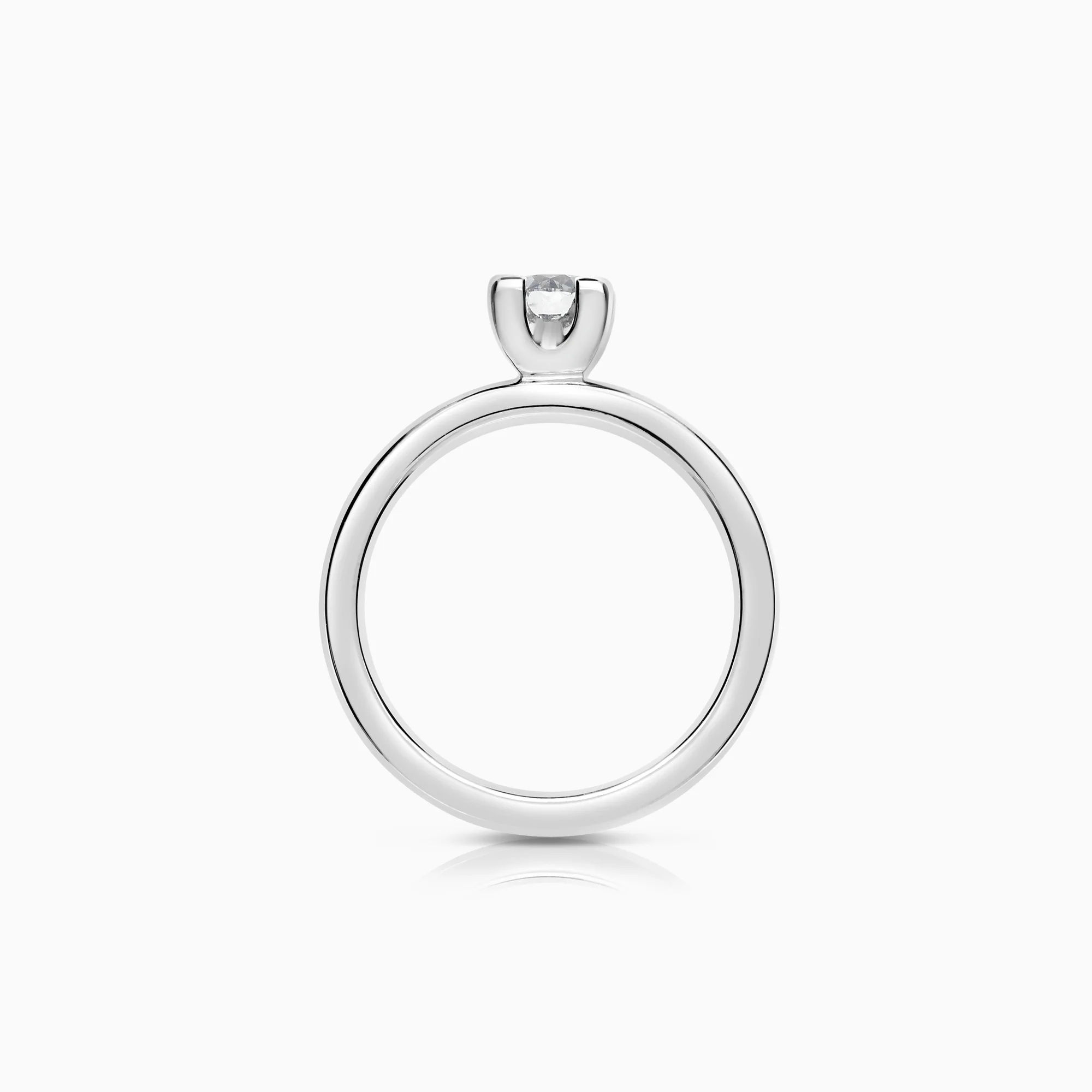 Solitaire ring 0.41ct 18K gold - Image 2
