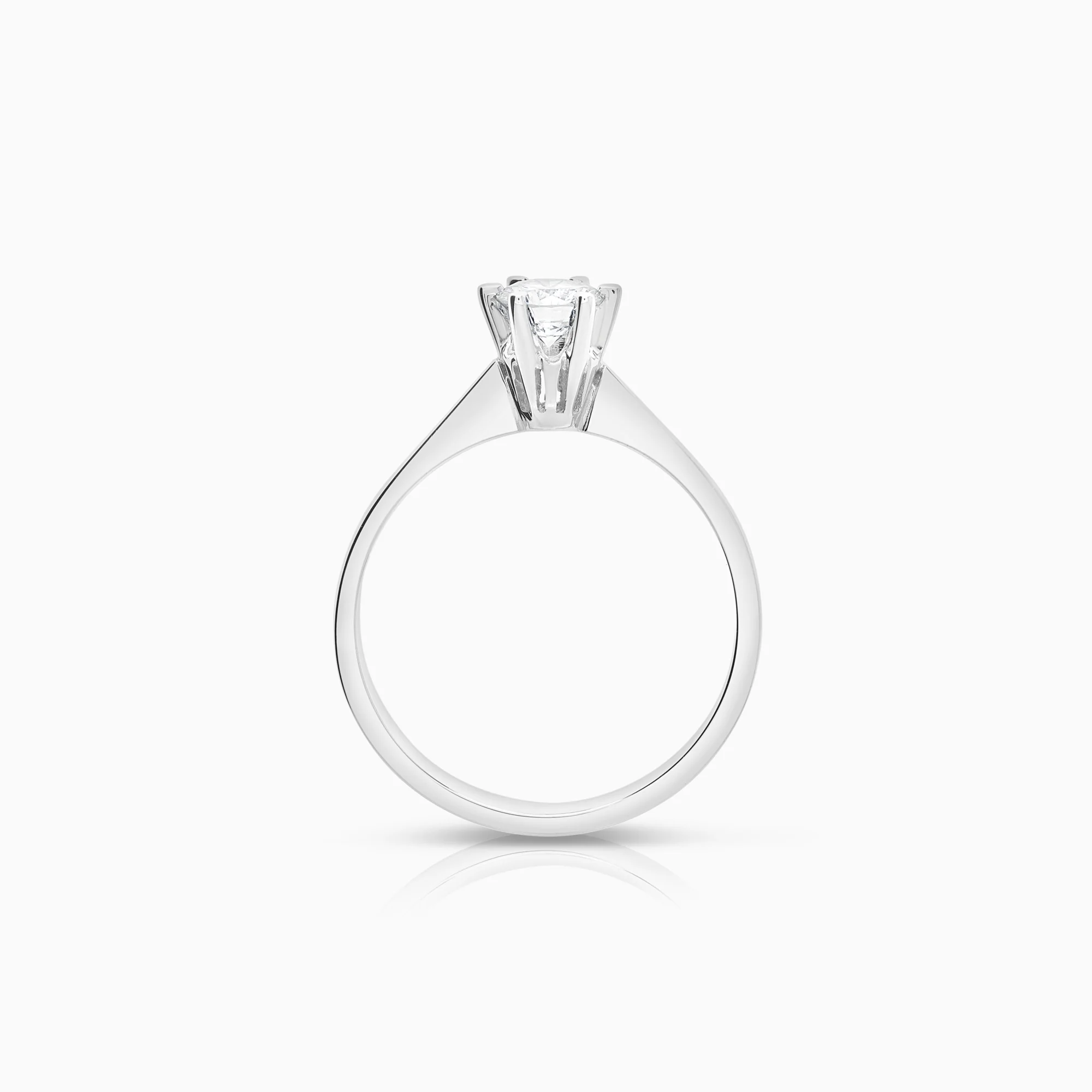 Solitaire ring 0.42ct 18K white gold - Image 3