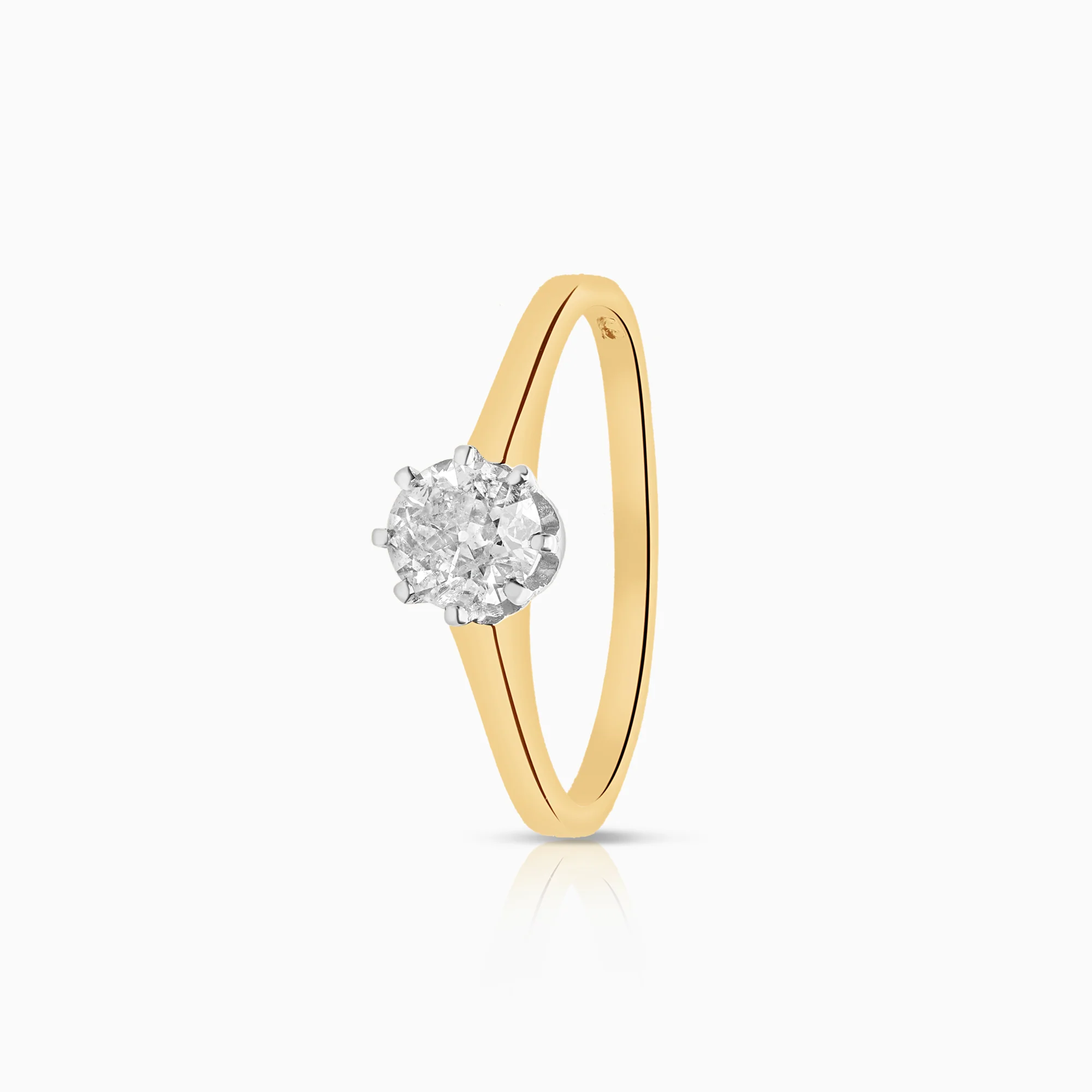 Solitaire ring 0.50ct 14K gold