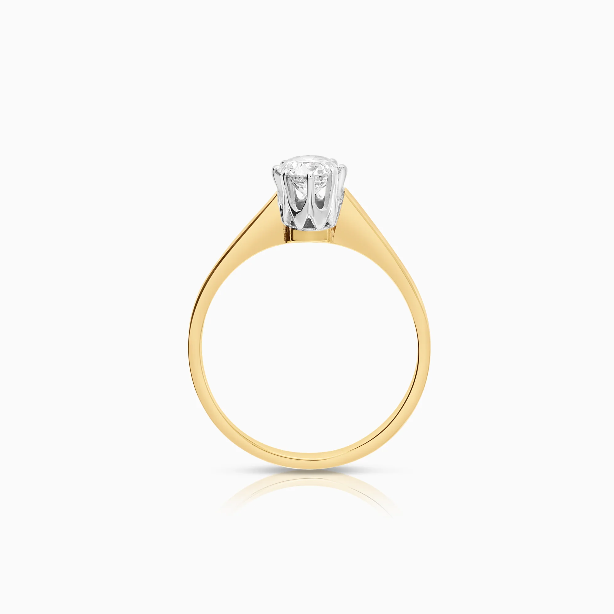 Solitaire ring 0.50ct 14K gold - Image 2