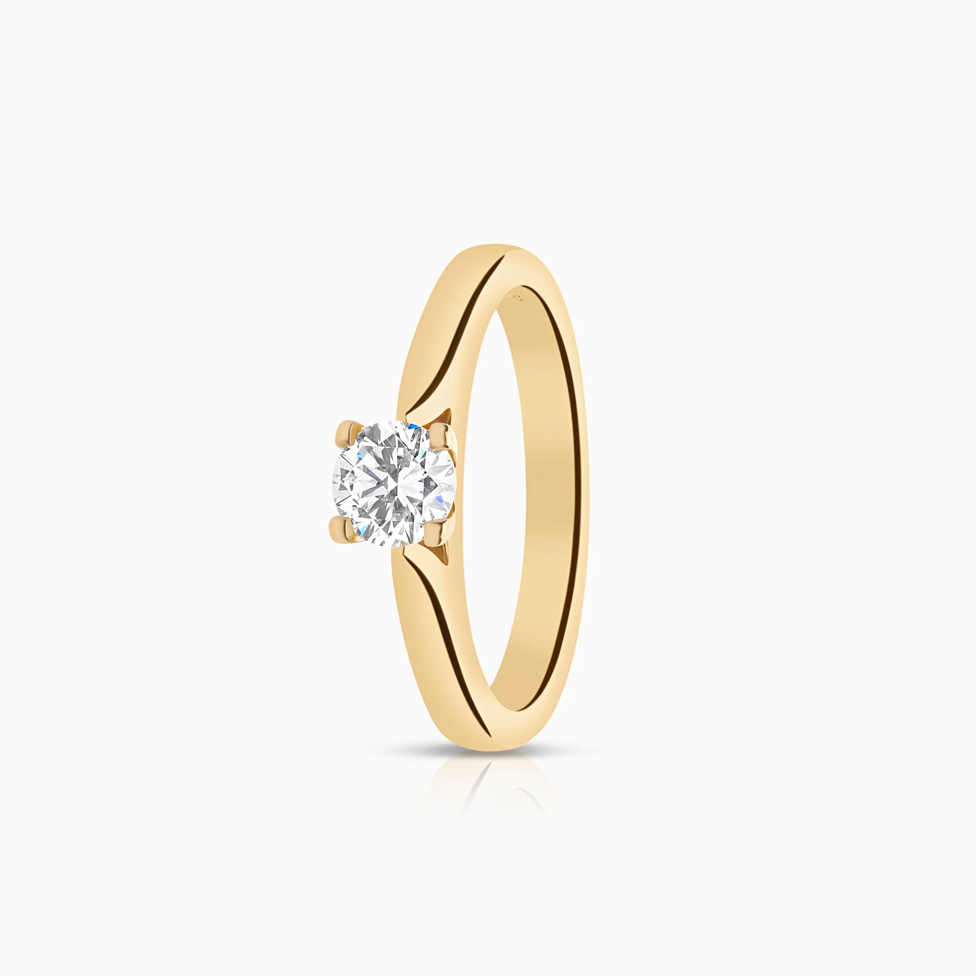 Solitaire ring 0.50ct 18K gold