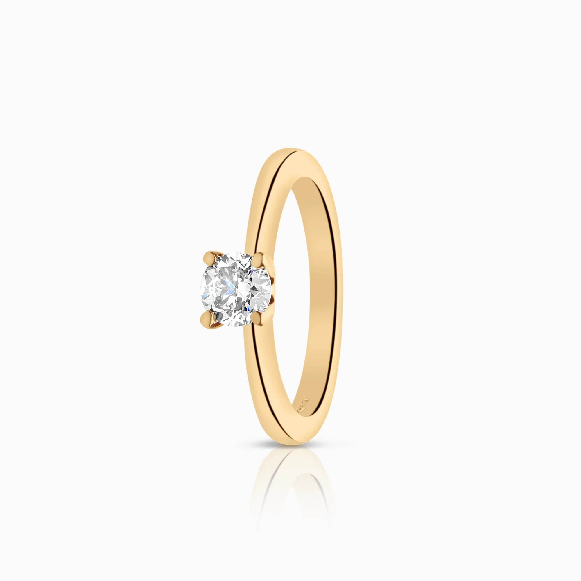 Solitaire ring 0.50ct 18K gold