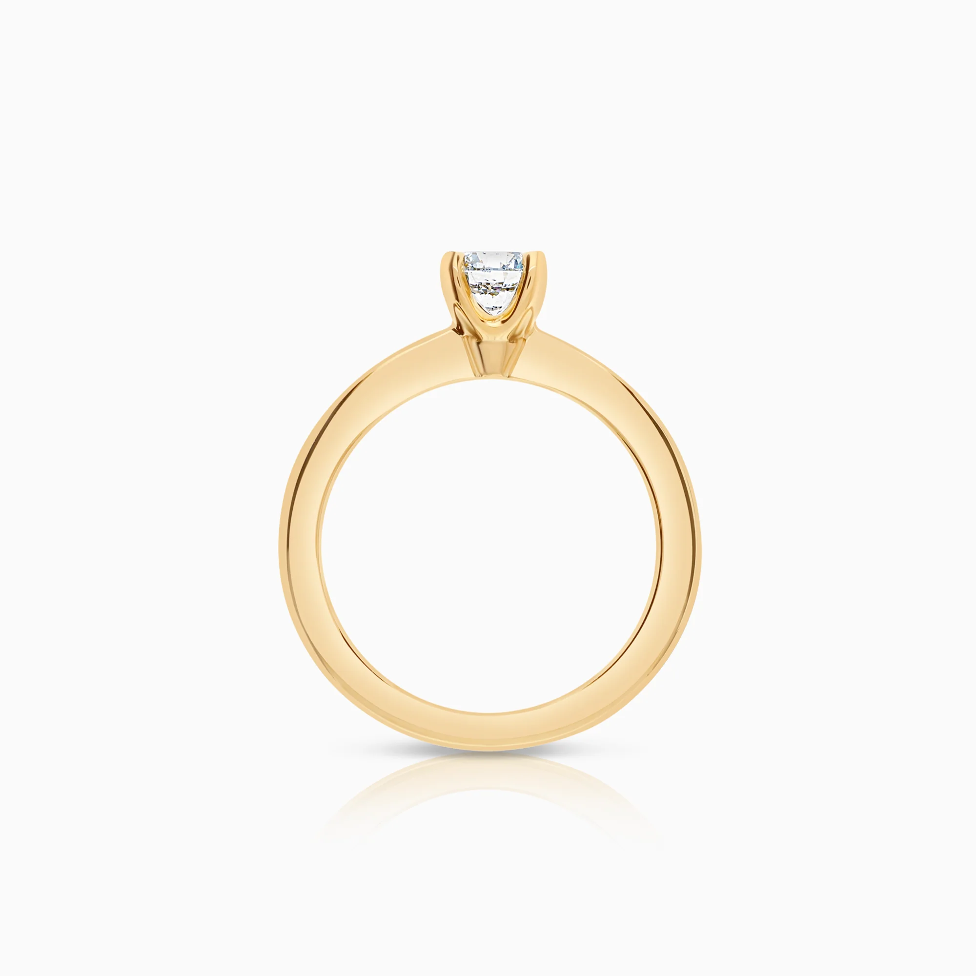 Solitaire ring 0.50ct 18K gold - Image 2