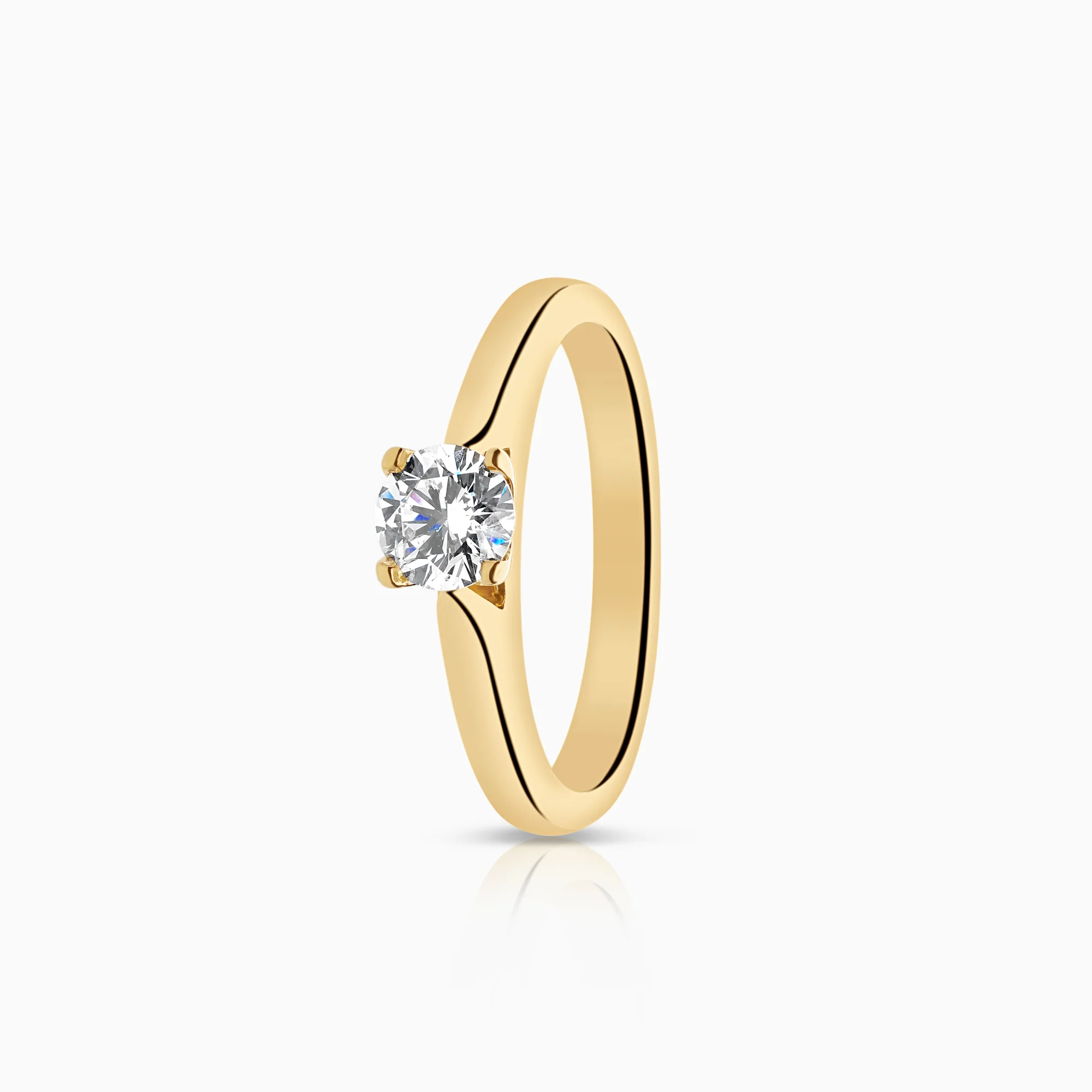 Solitaire ring 0.50ct 18K gold