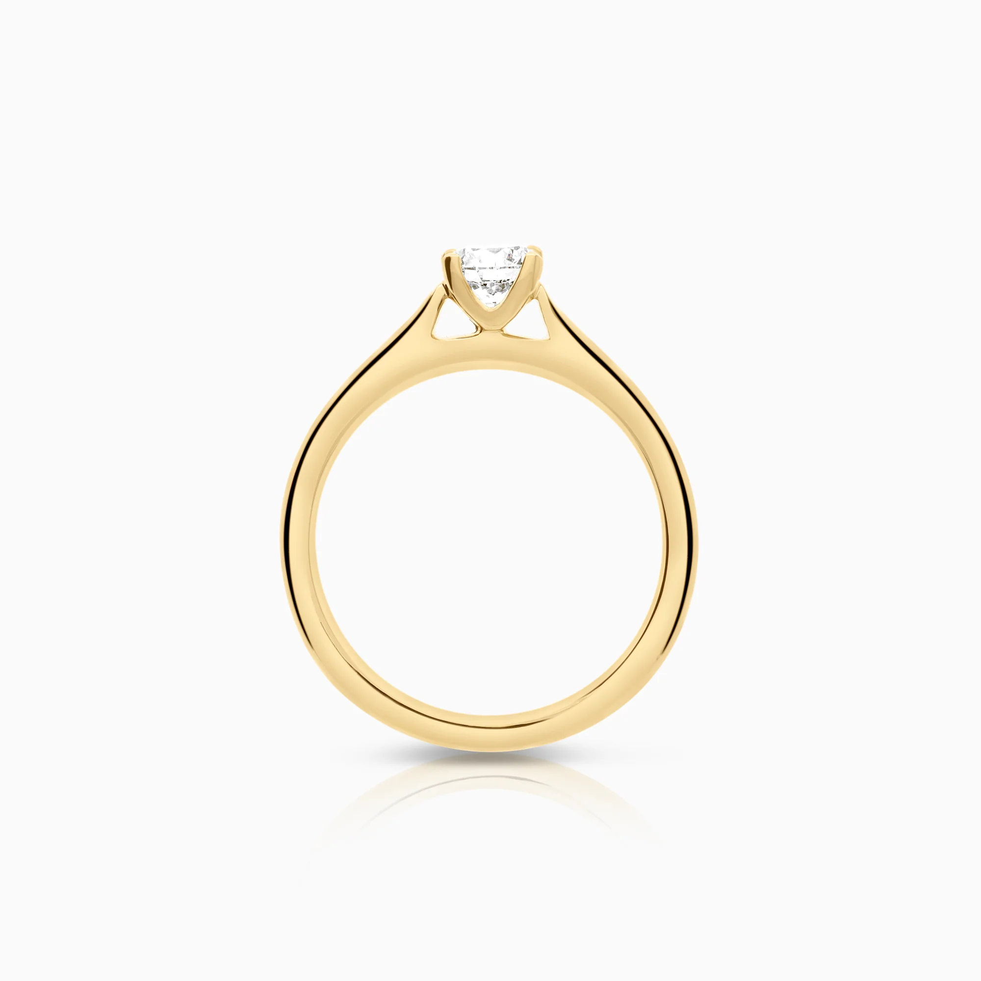 Solitaire ring 0.50ct 18K gold - Image 2