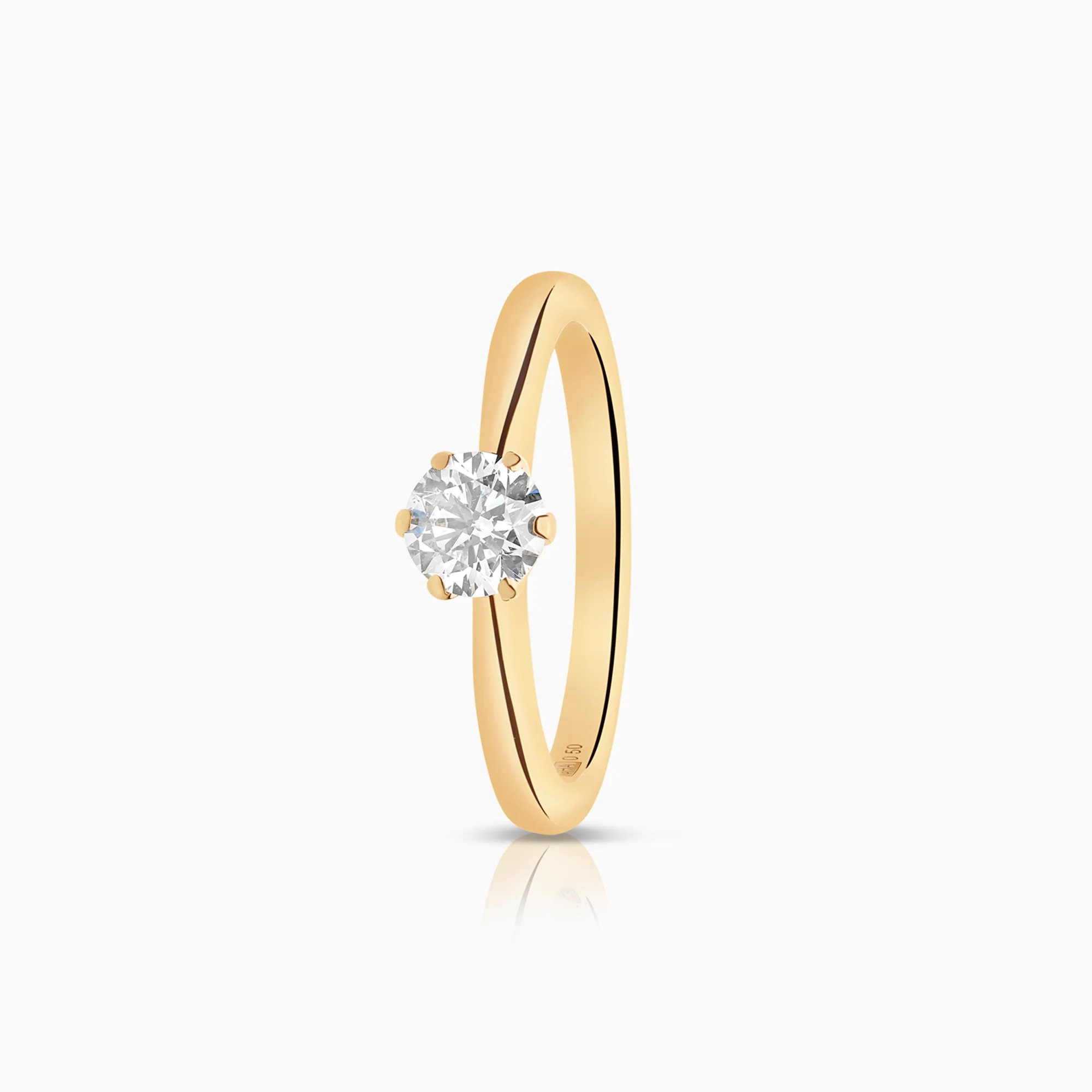 Solitaire ring 0.50ct 18K gold