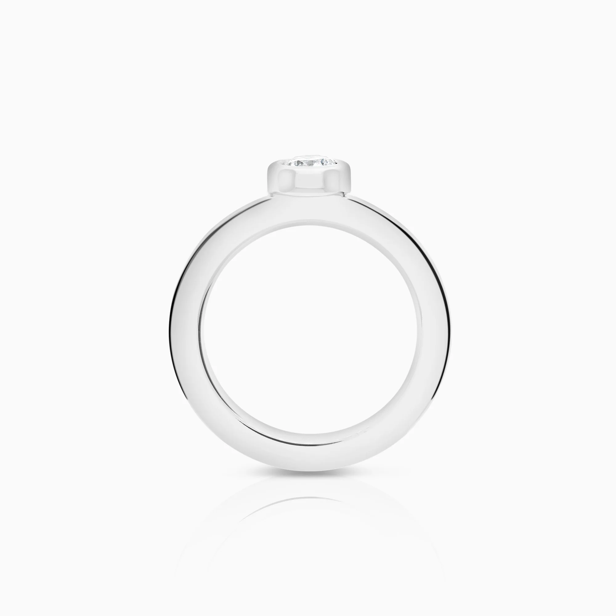 Solitaire ring 0.50ct 18K white gold - Image 2