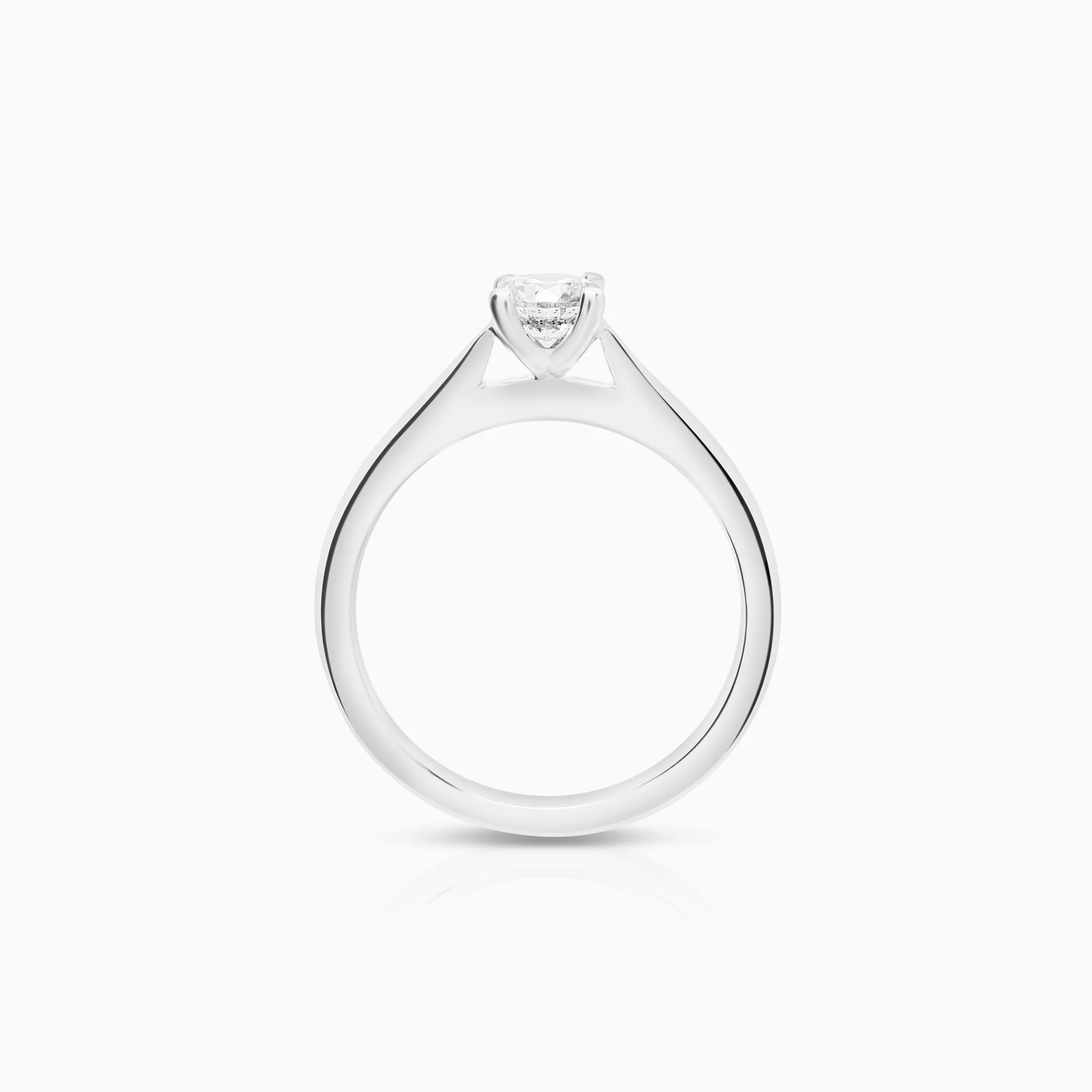 Solitaire ring 0.50ct 18K white gold - Image 2