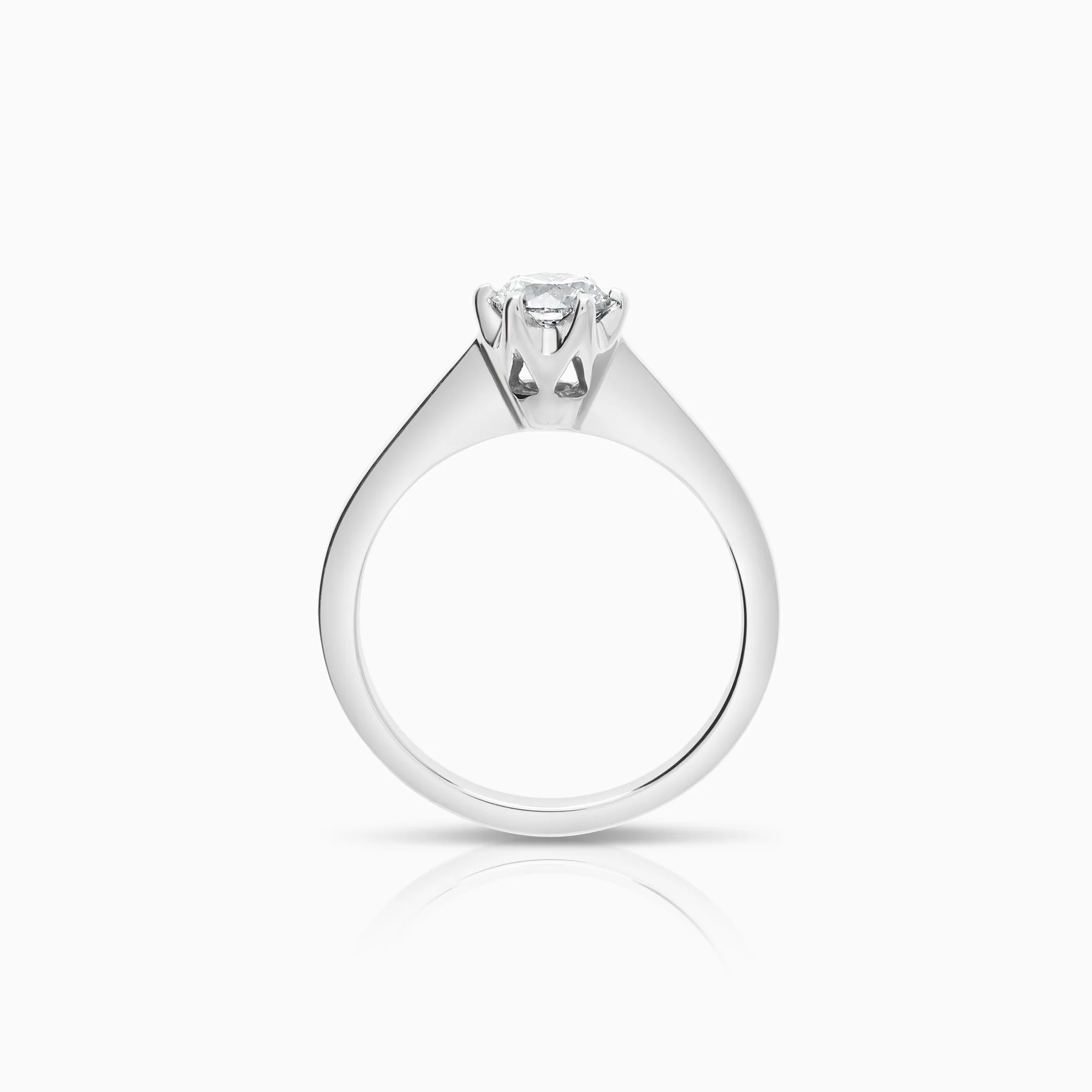 Solitaire ring 0.50ct 18K white gold - Image 2