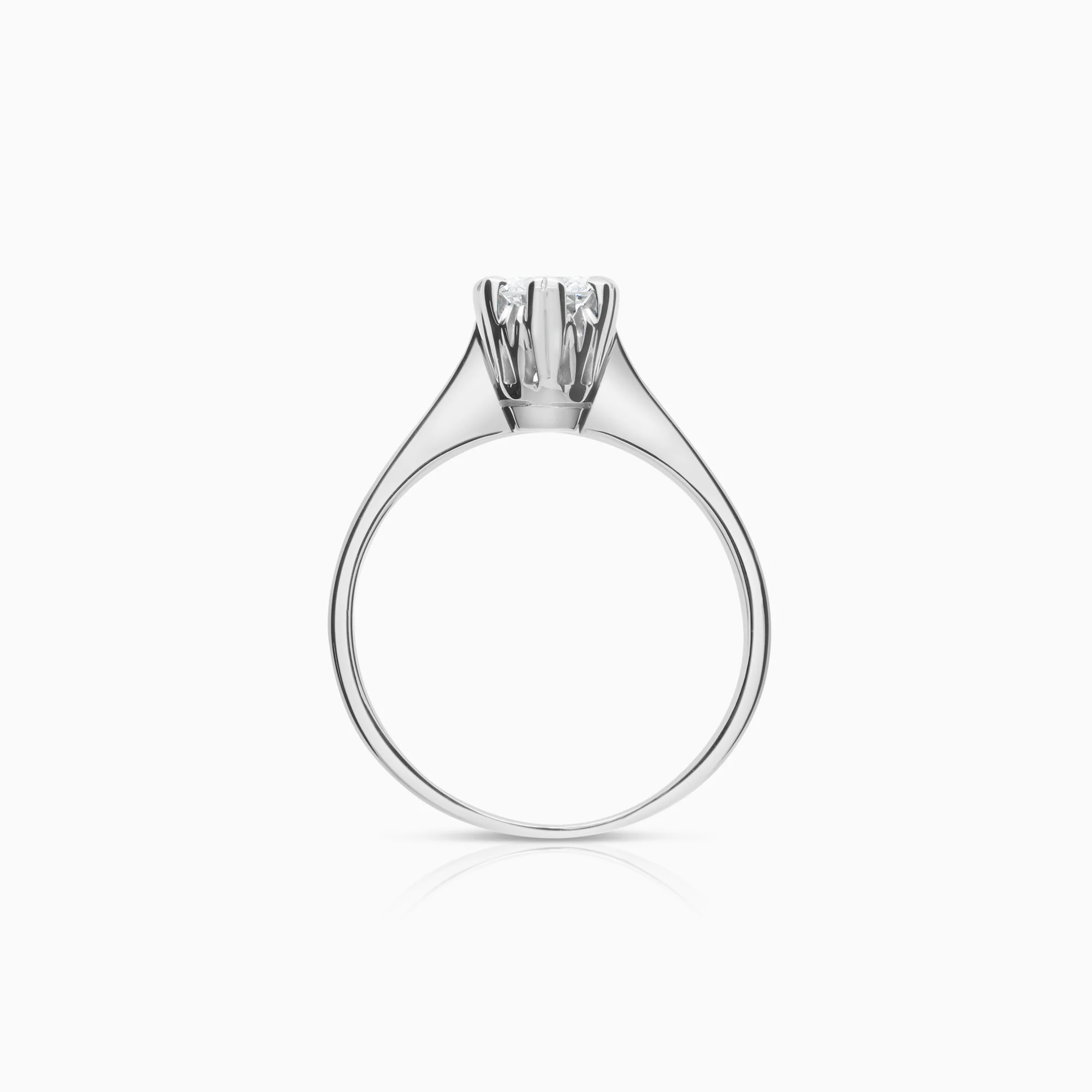 Solitaire ring 0.58ct 18K white gold - Image 2