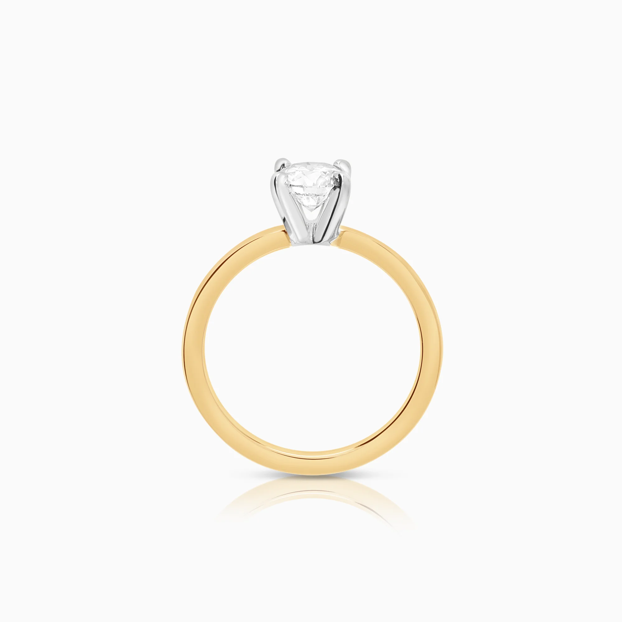 Solitaire ring 0.59ct 14K gold - Image 2