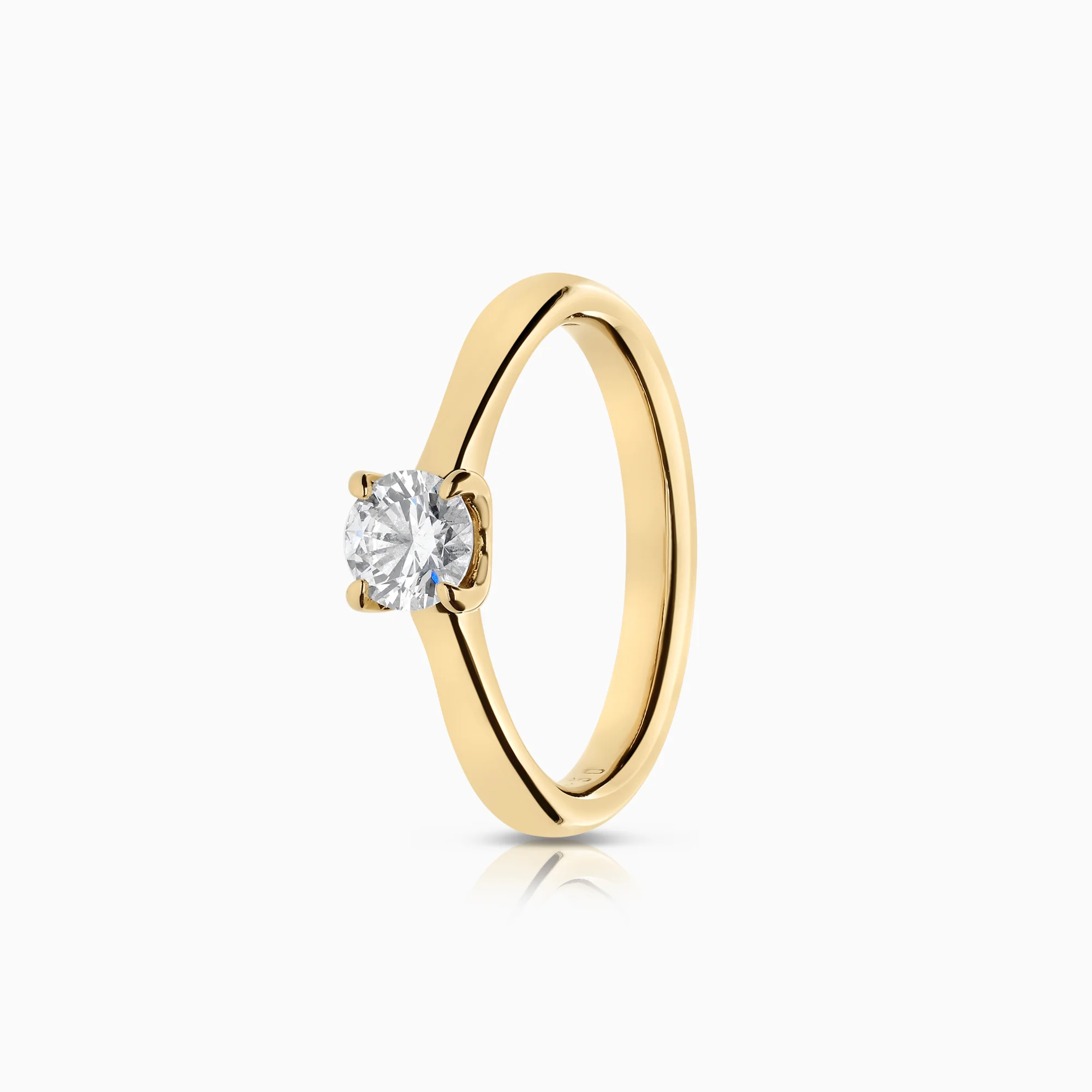 Solitaire ring 0.50ct 18K gold